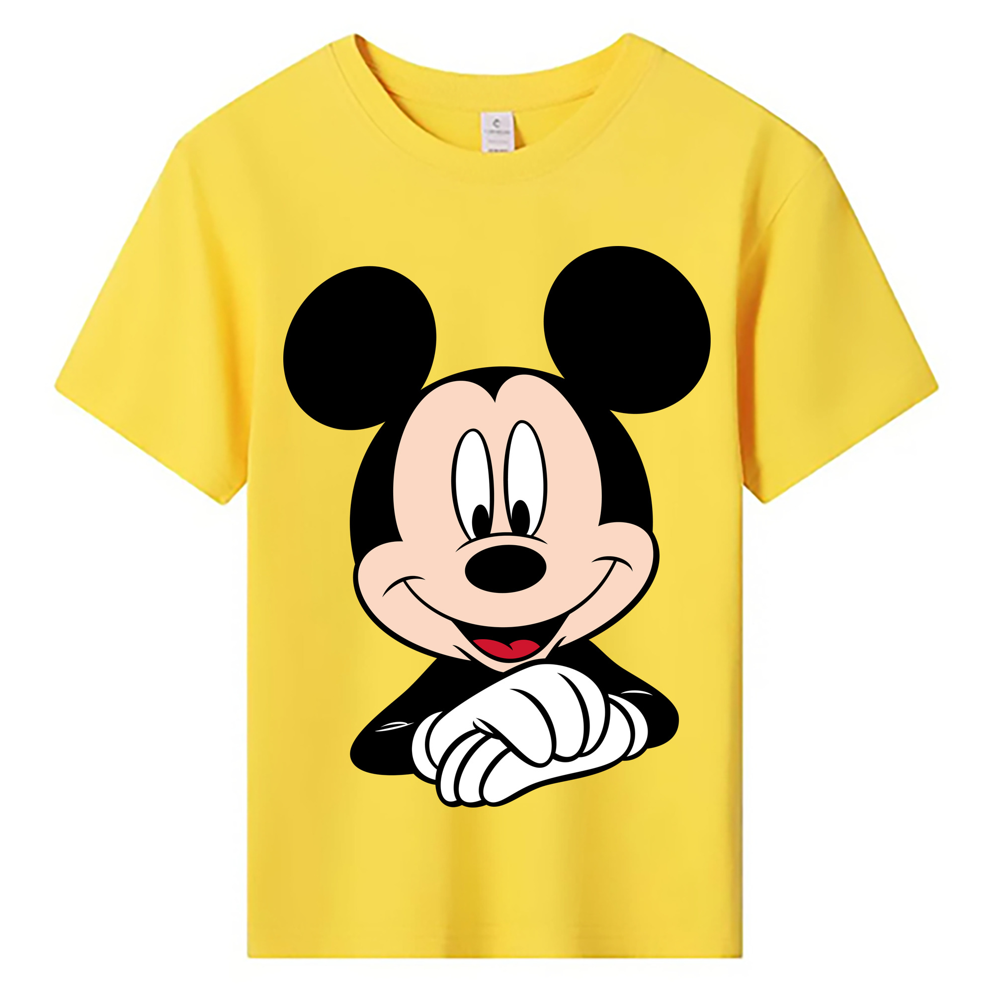 ミッキーマウス Mickey Mouse 綿100％キッズTシャツ（フロントプリント）