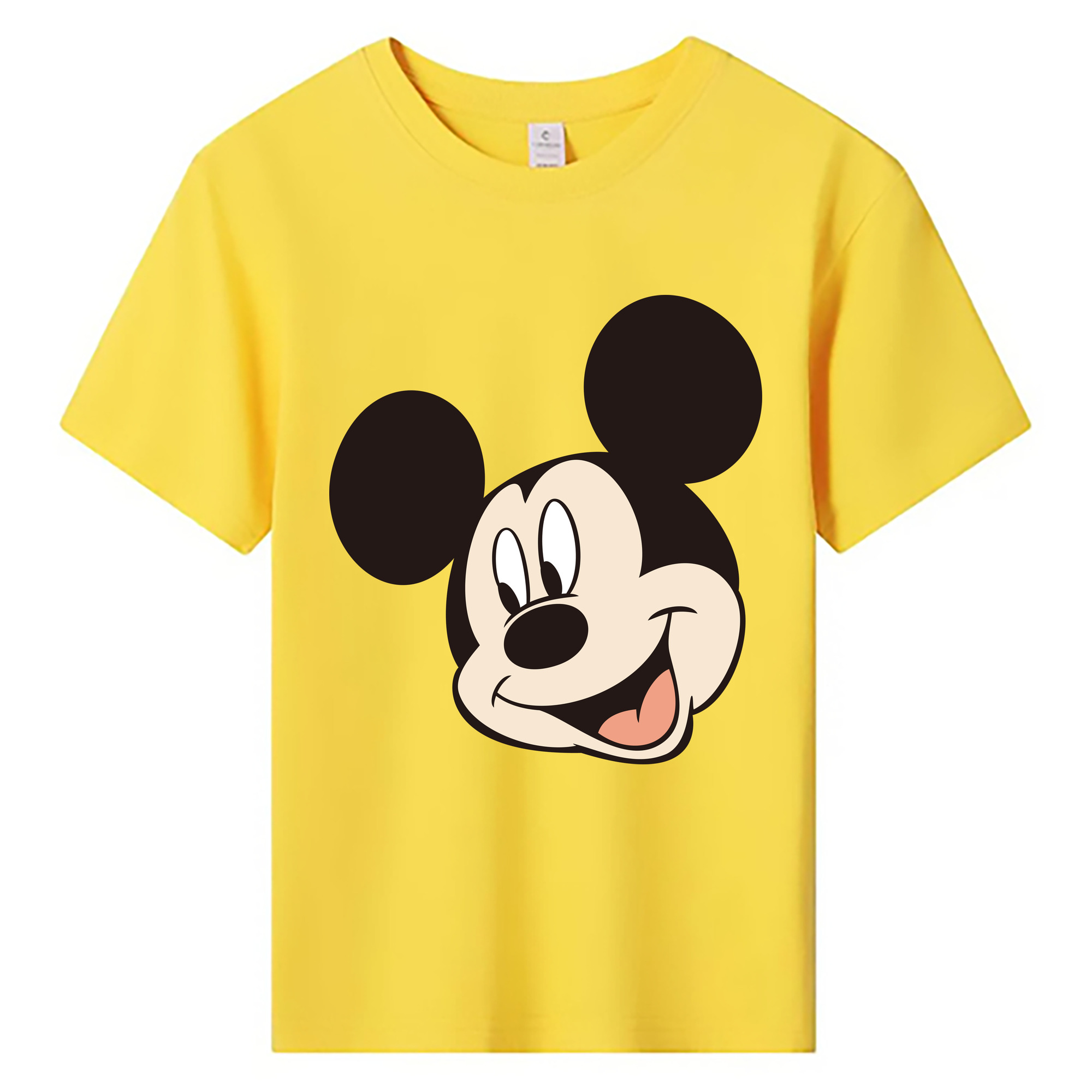ミッキーマウス Mickey Mouse 綿100％キッズTシャツ（フロントプリント）