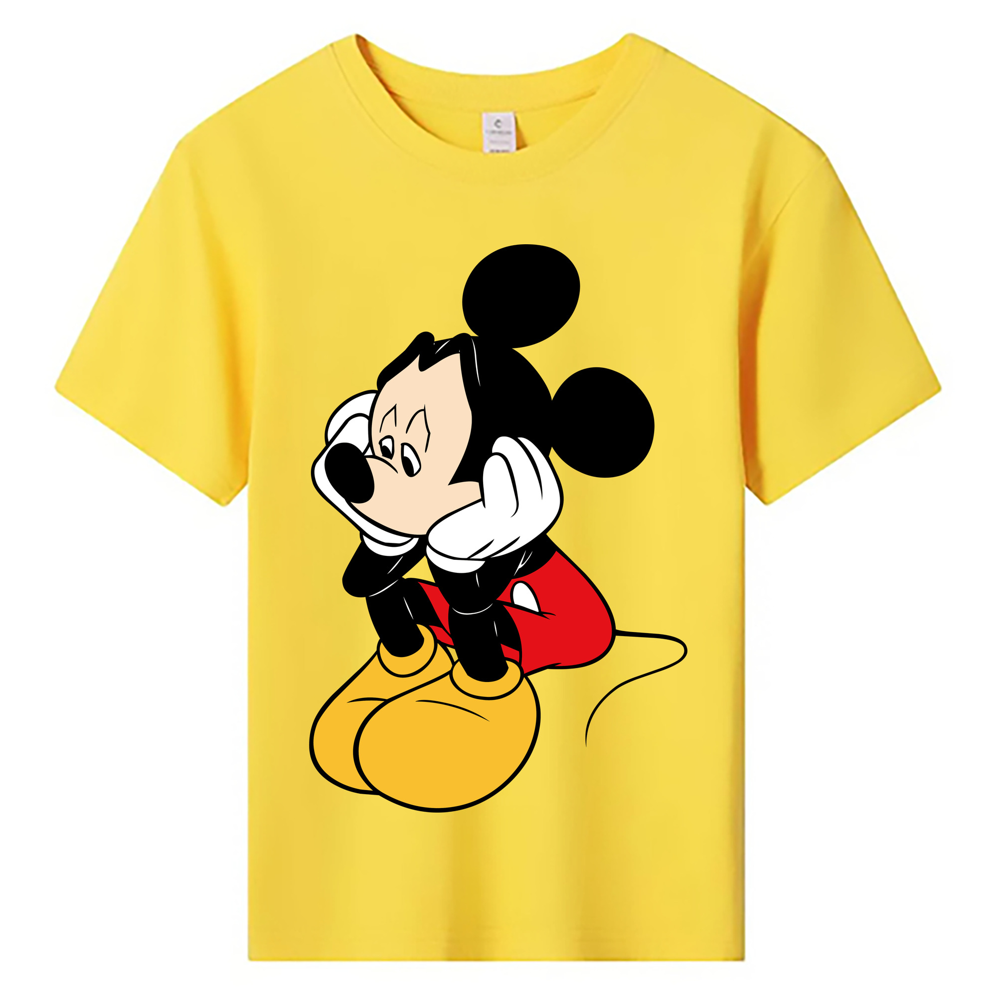 ミッキーマウス Mickey Mouse 綿100％キッズTシャツ（フロントプリント）
