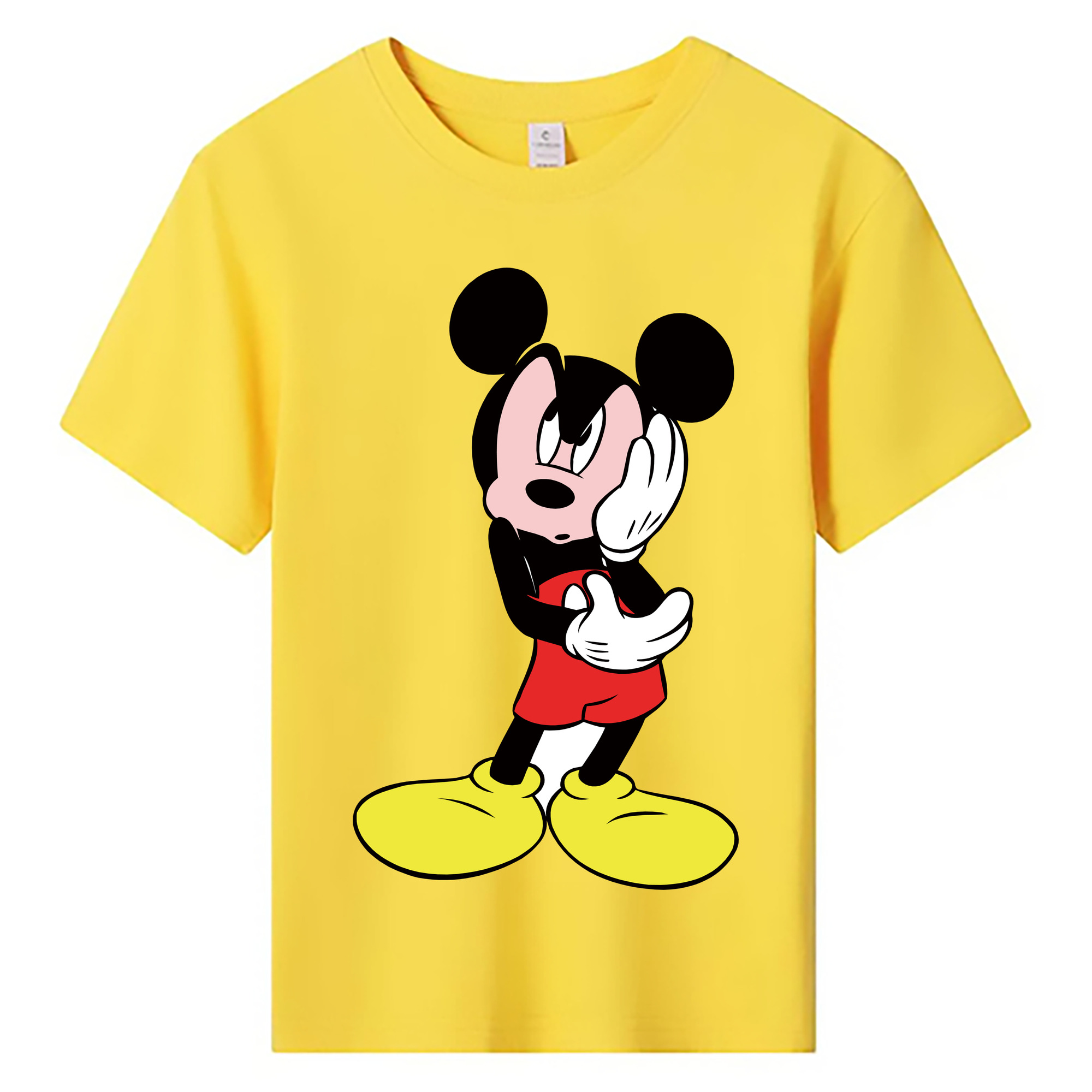 ミッキーマウス Mickey Mouse 綿100％キッズTシャツ（フロントプリント）