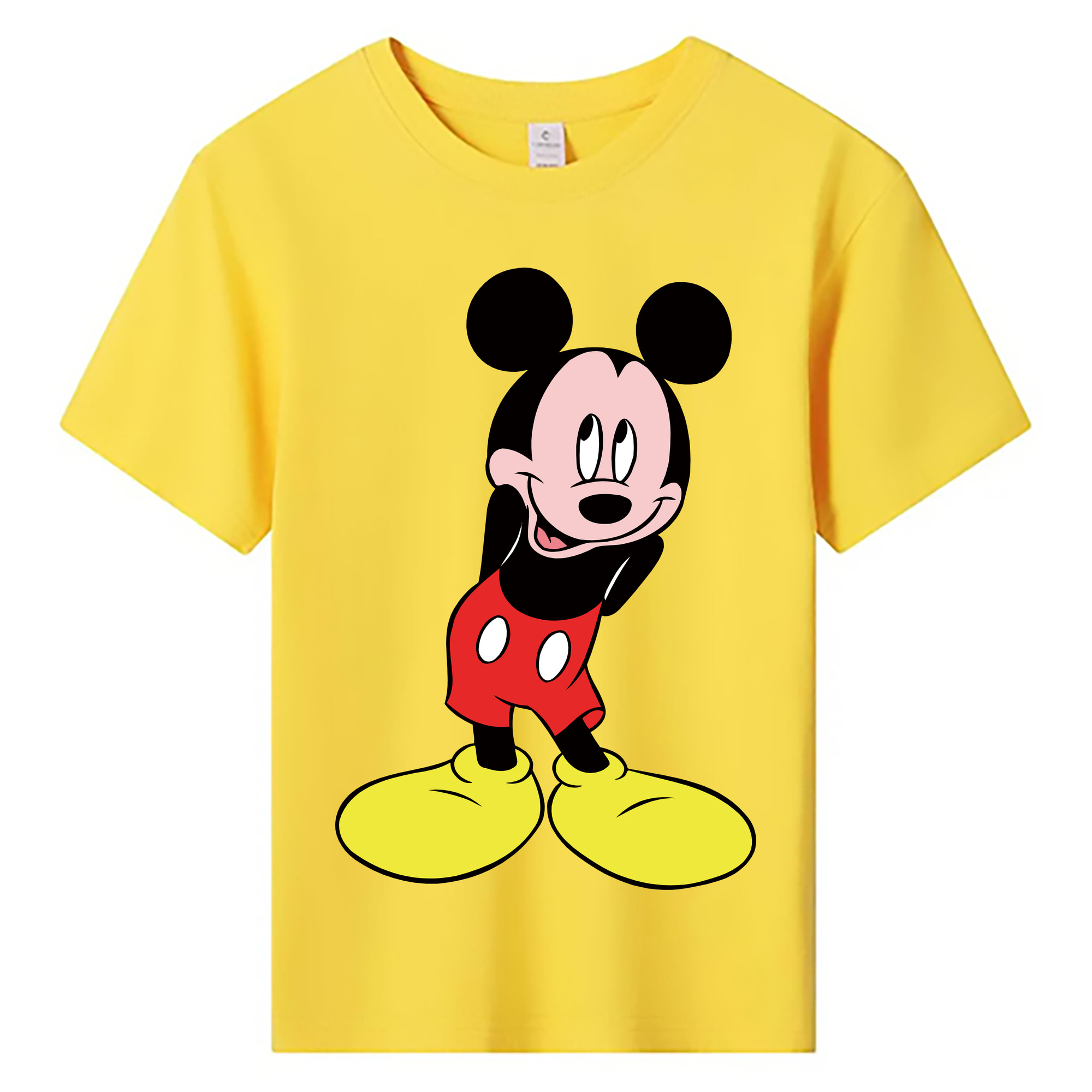 ミッキーマウス Mickey Mouse 綿100％キッズTシャツ（フロントプリント）