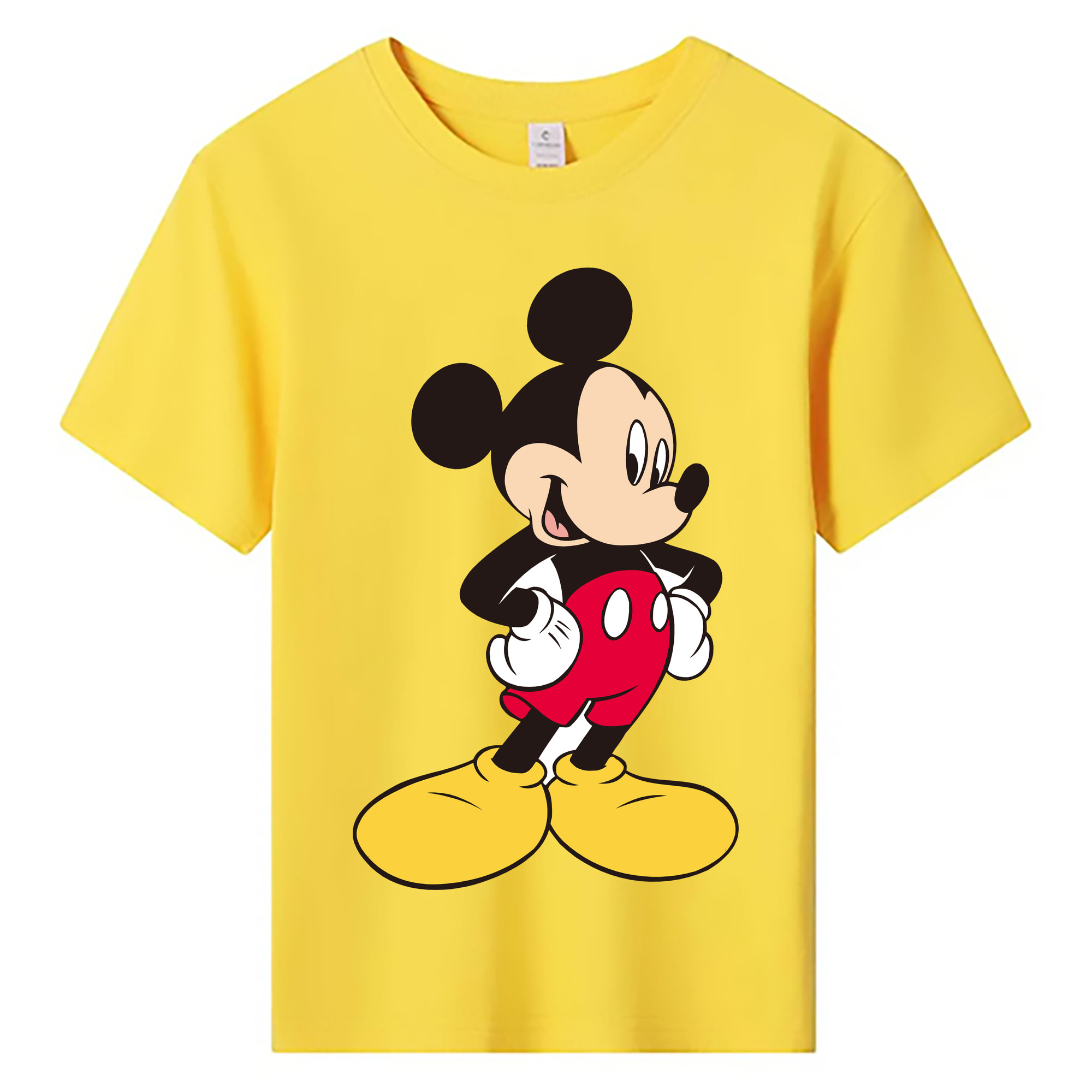 ミッキーマウス Mickey Mouse 綿100％キッズTシャツ（フロントプリント）