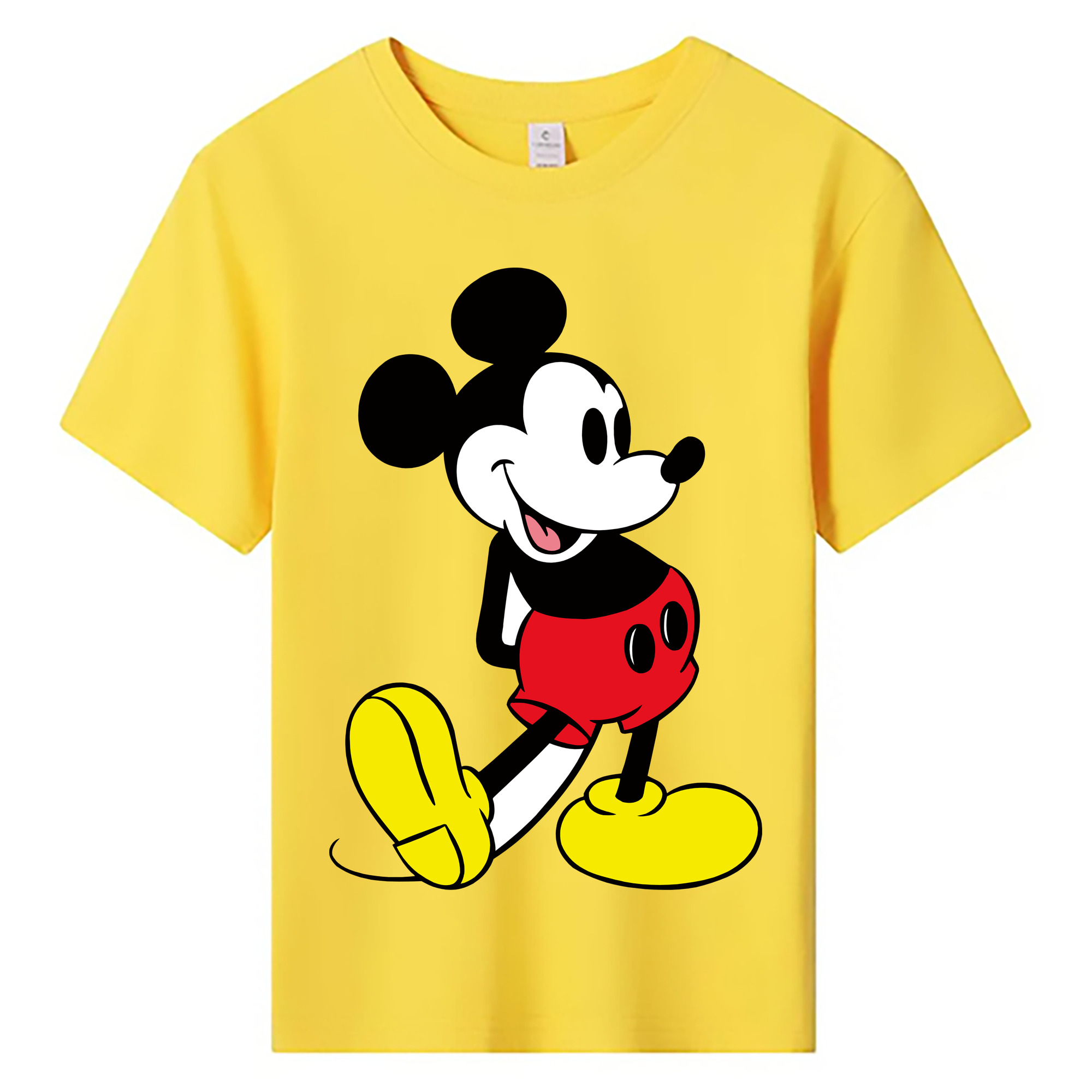 ミッキーマウス Mickey Mouse 綿100％キッズTシャツ（フロントプリント）