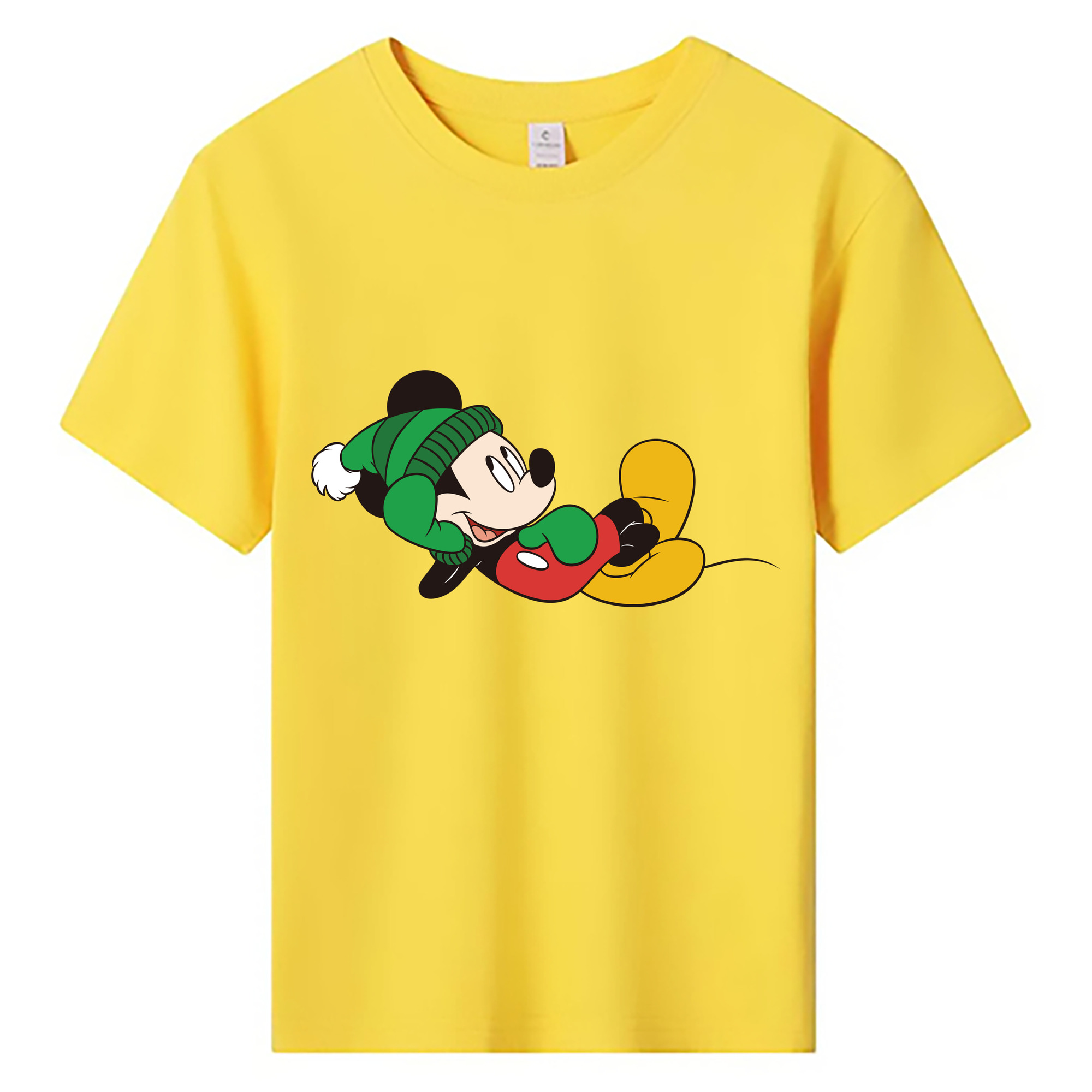 ミッキーマウス Mickey Mouse 綿100％キッズTシャツ（フロントプリント）