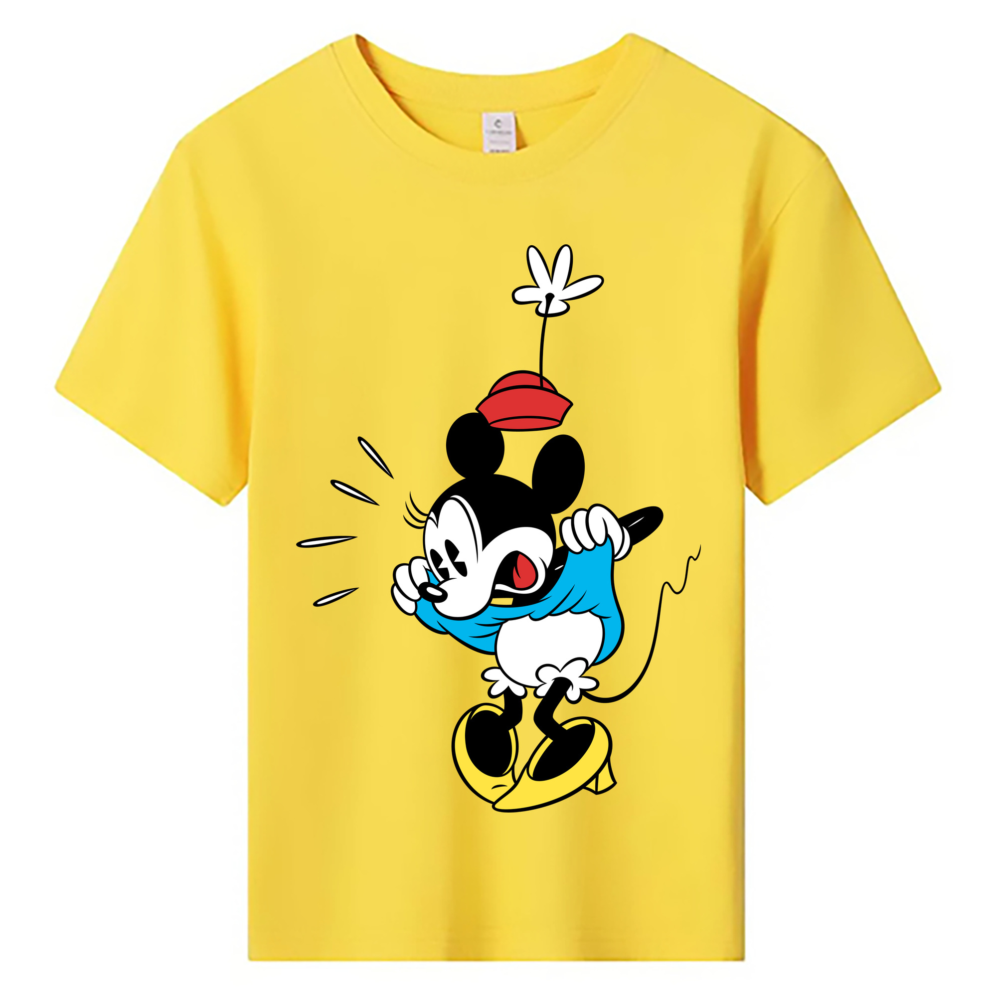 ミッキーマウス Mickey Mouse 綿100％キッズTシャツ（フロントプリント）