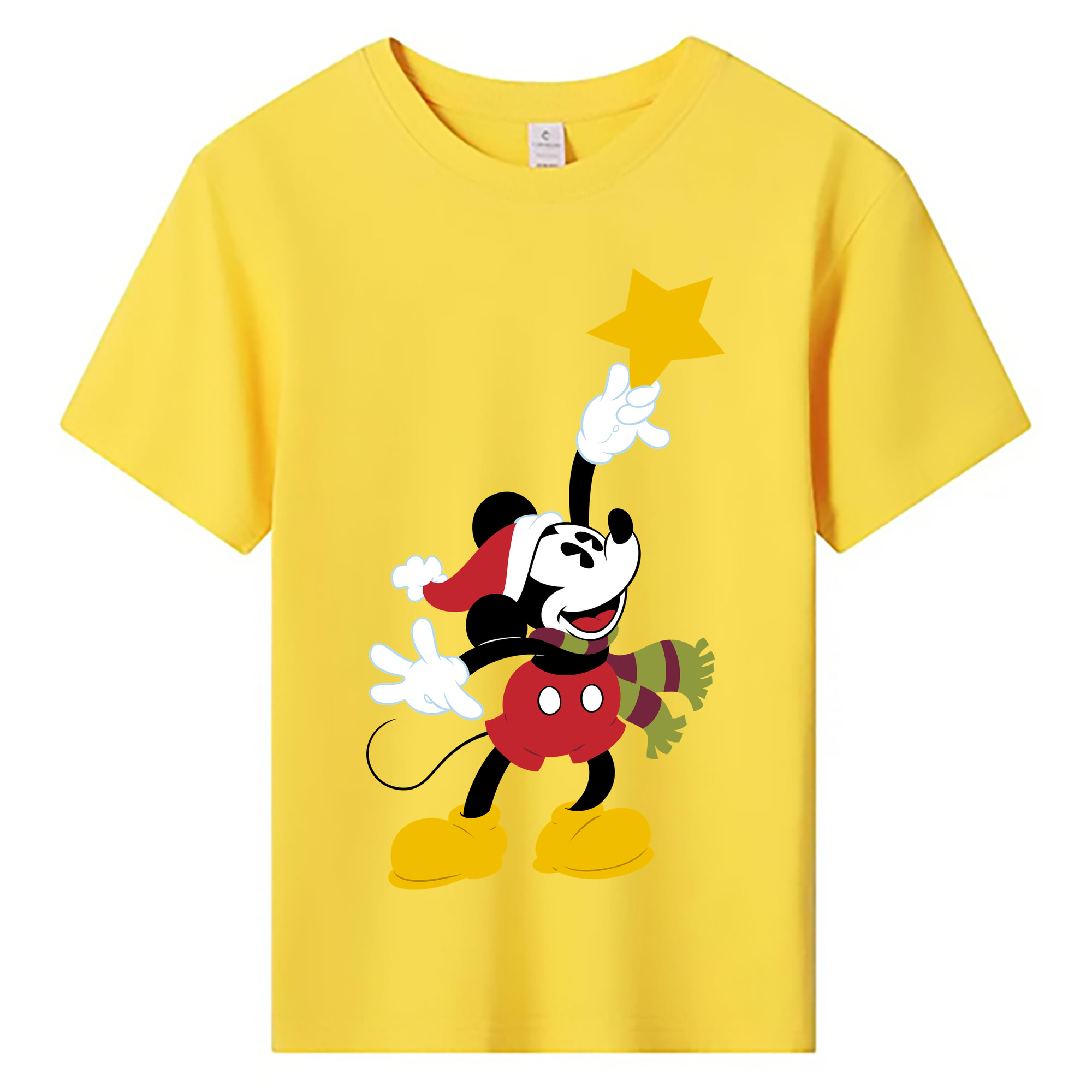 ミッキーマウス Mickey Mouse 綿100％キッズTシャツ（フロントプリント）