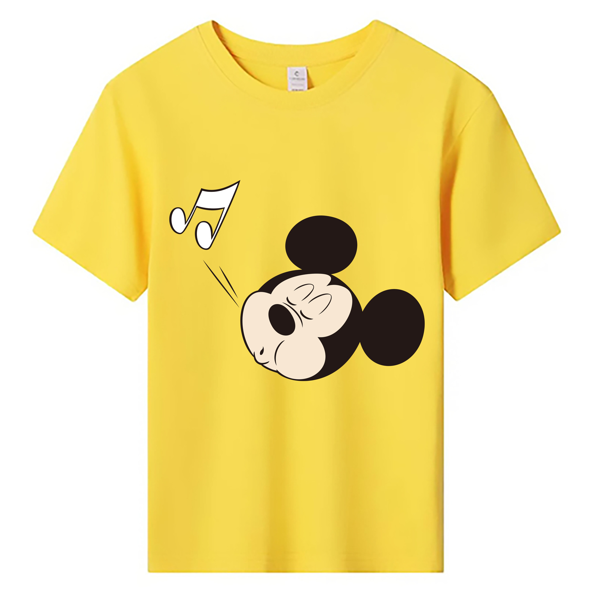 （画像用） ミッキーマウス Mickey Mouse 綿100％キッズTシャツ（フロントプリント）