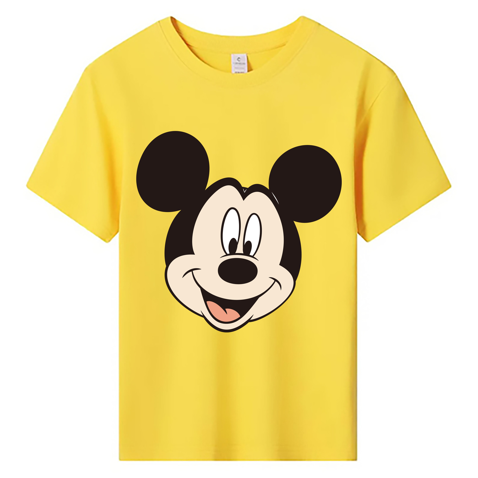 ミッキーマウス Mickey Mouse 綿100％キッズTシャツ（フロントプリント）