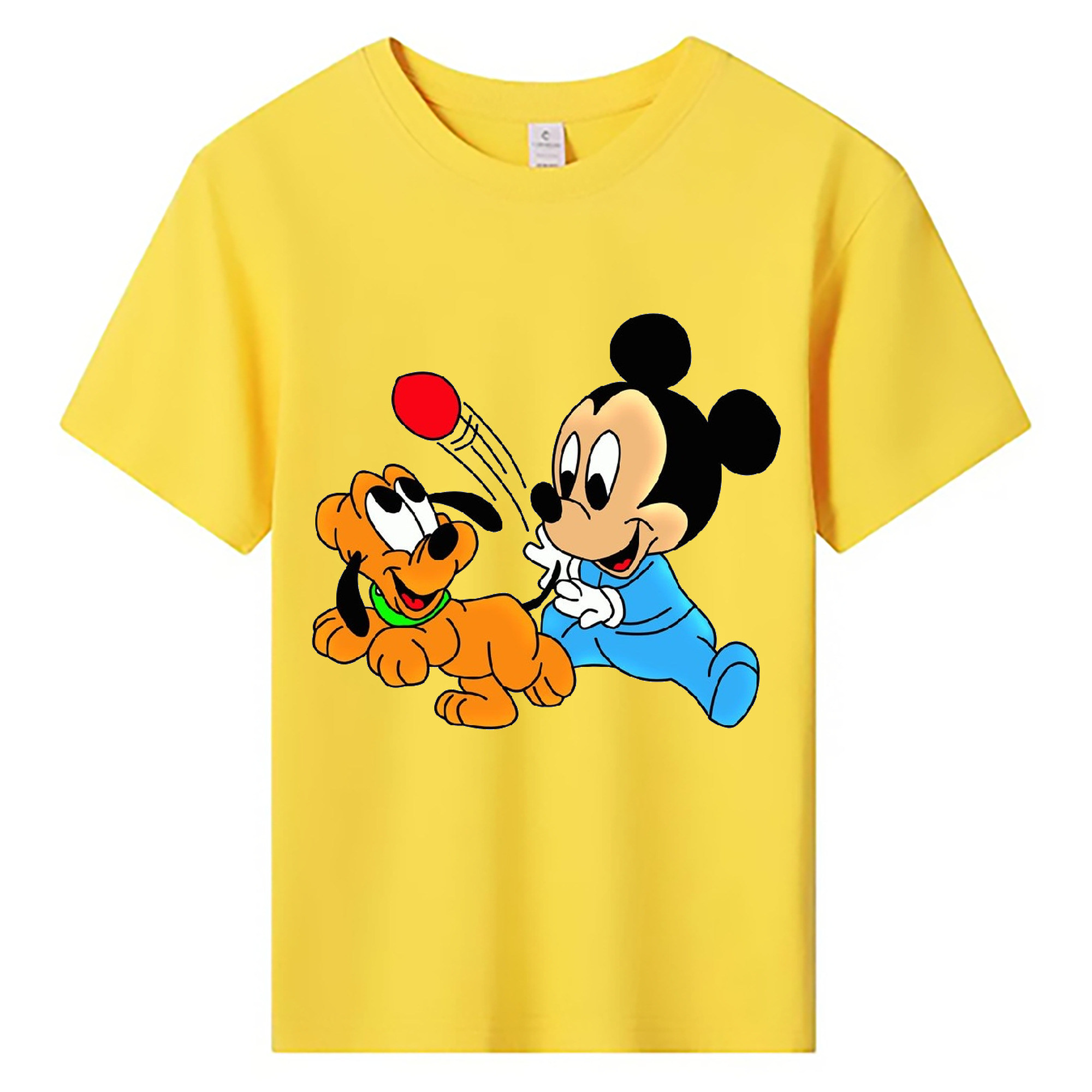 ミッキーマウス Mickey Mouse 綿100％キッズTシャツ（フロントプリント）