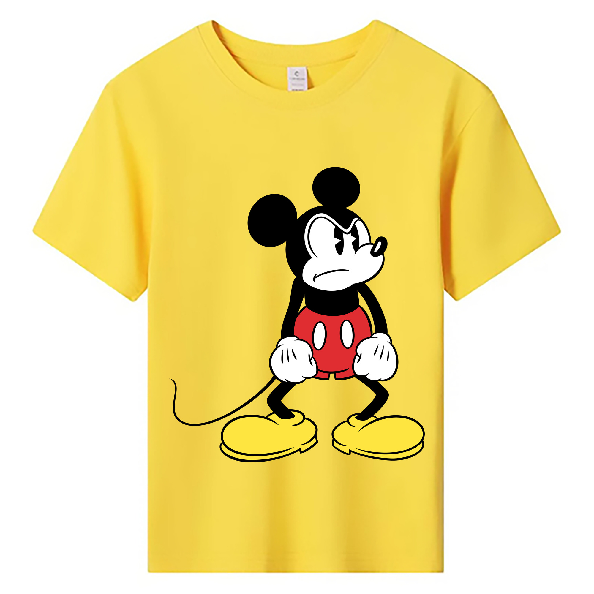 ミッキーマウス Mickey Mouse 綿100％キッズTシャツ（フロントプリント）