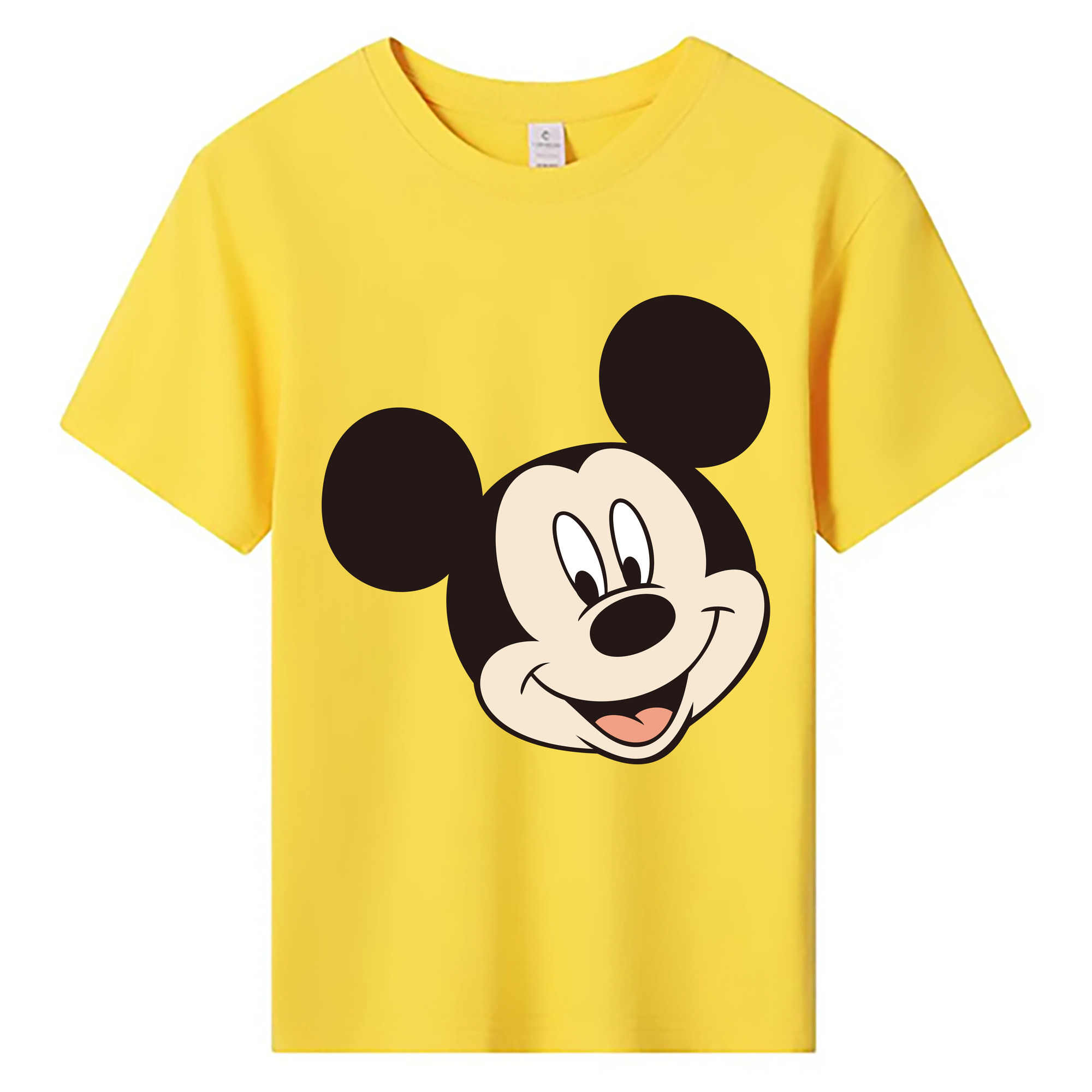ミッキーマウス Mickey Mouse 綿100％キッズTシャツ（フロントプリント）