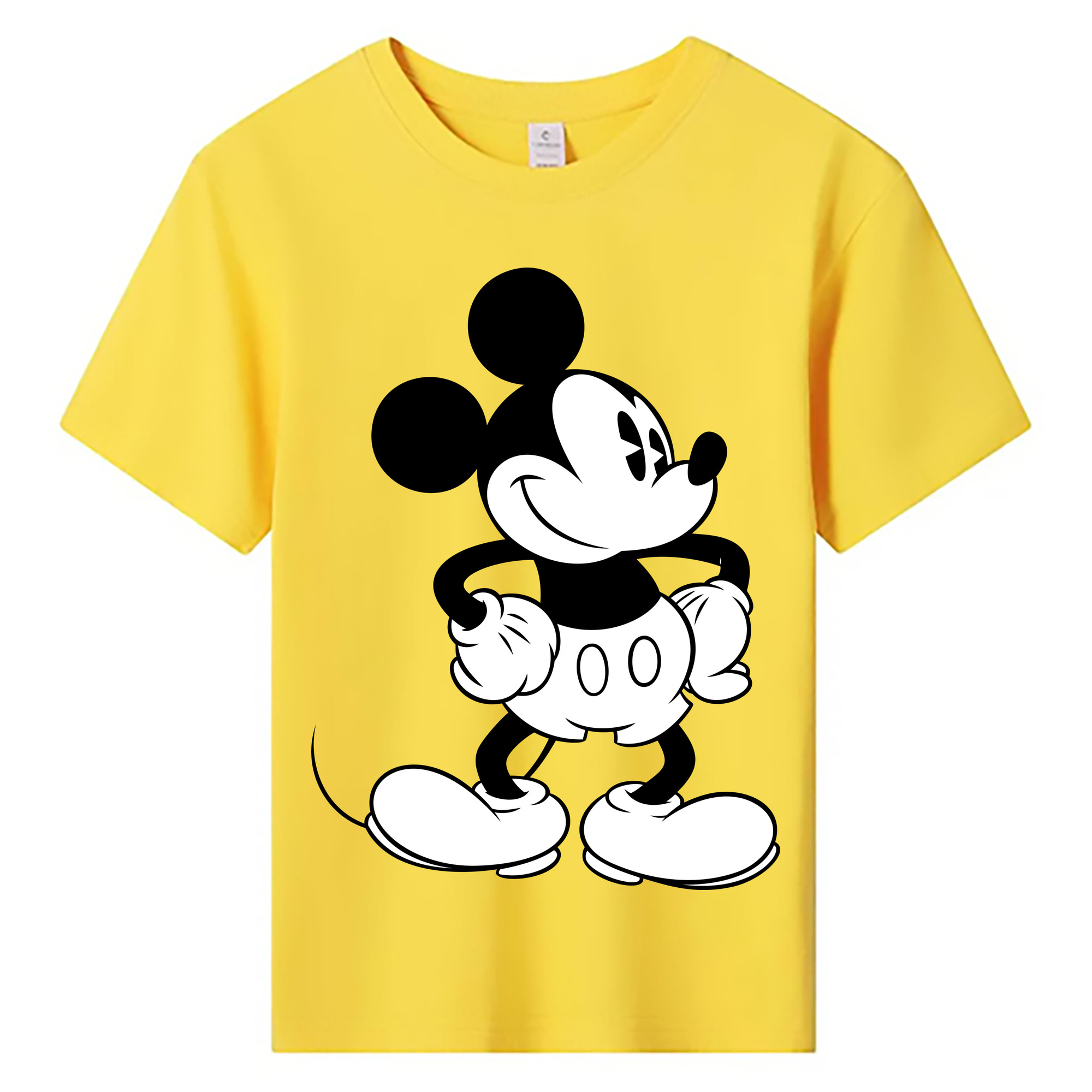 ミッキーマウス Mickey Mouse 綿100％キッズTシャツ（フロントプリント）