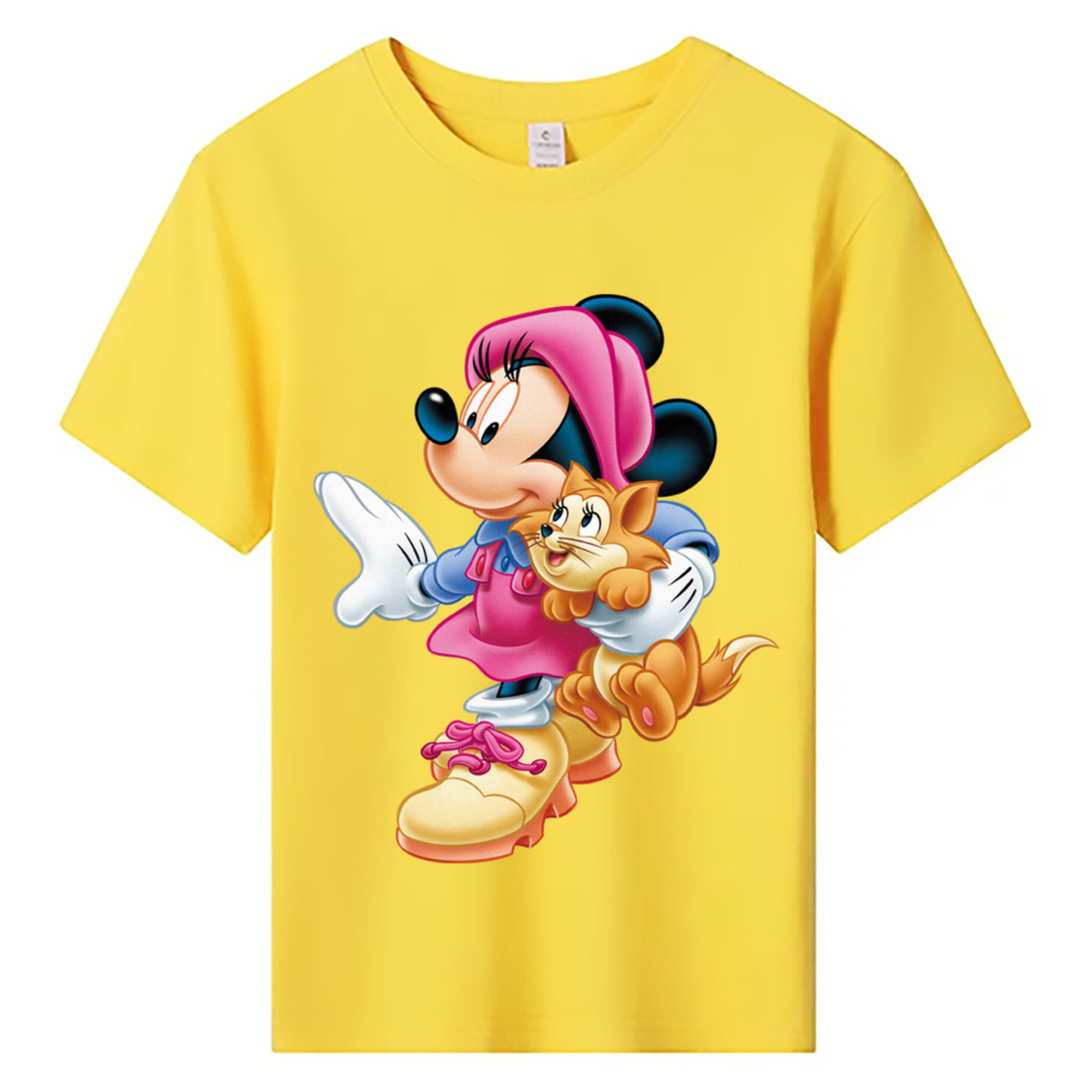 ミッキーマウス Mickey Mouse 綿100％キッズTシャツ（フロントプリント）