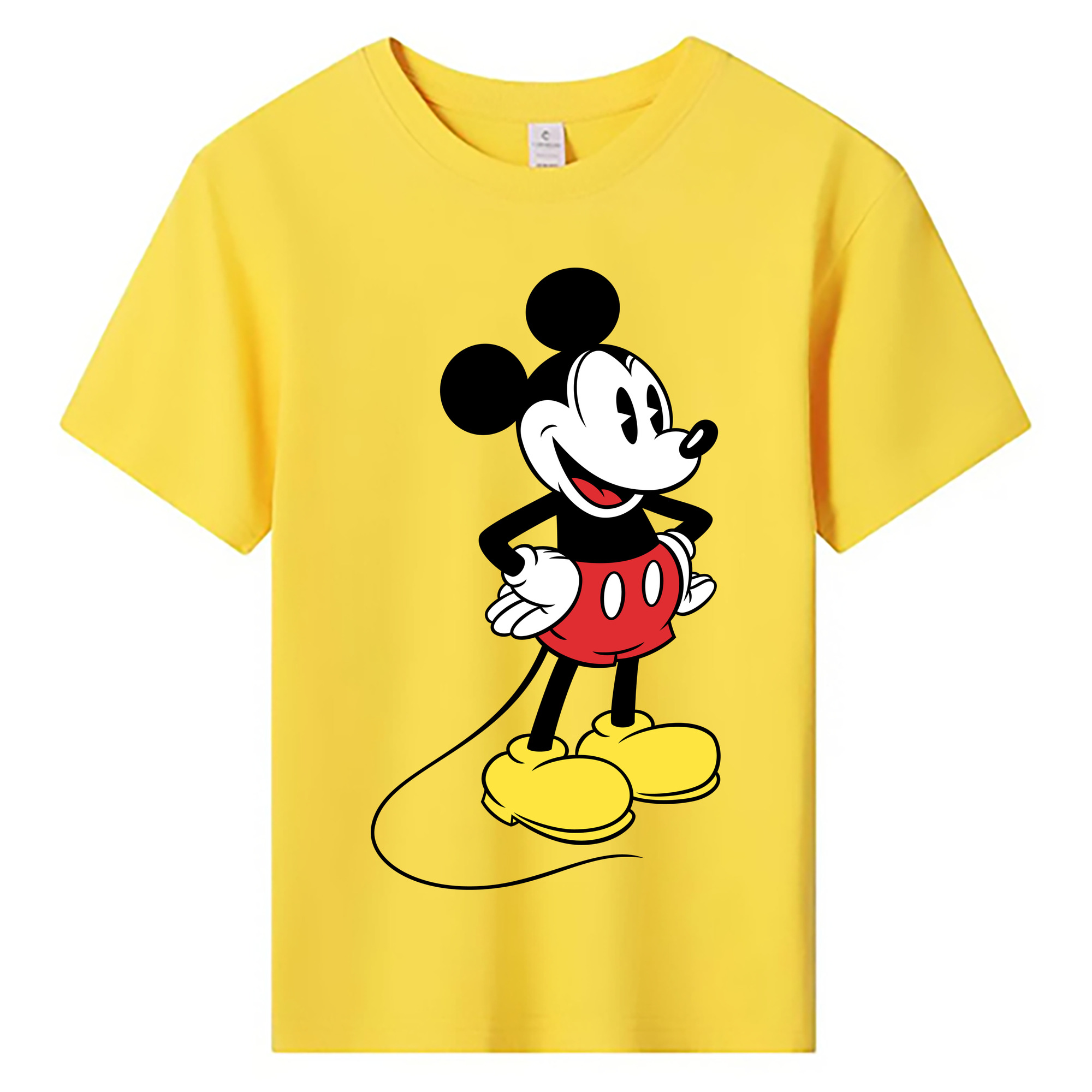 ミッキーマウス Mickey Mouse 綿100％キッズTシャツ（フロントプリント）
