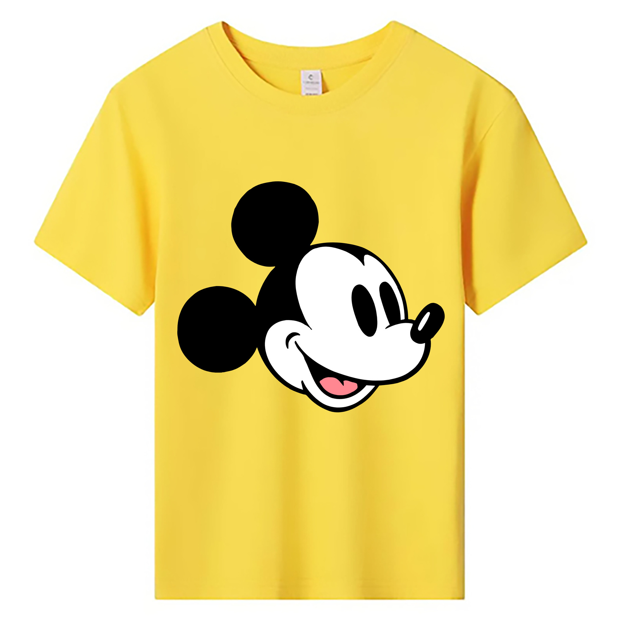 （画像用） ミッキーマウス Mickey Mouse 綿100％キッズTシャツ（フロントプリント）