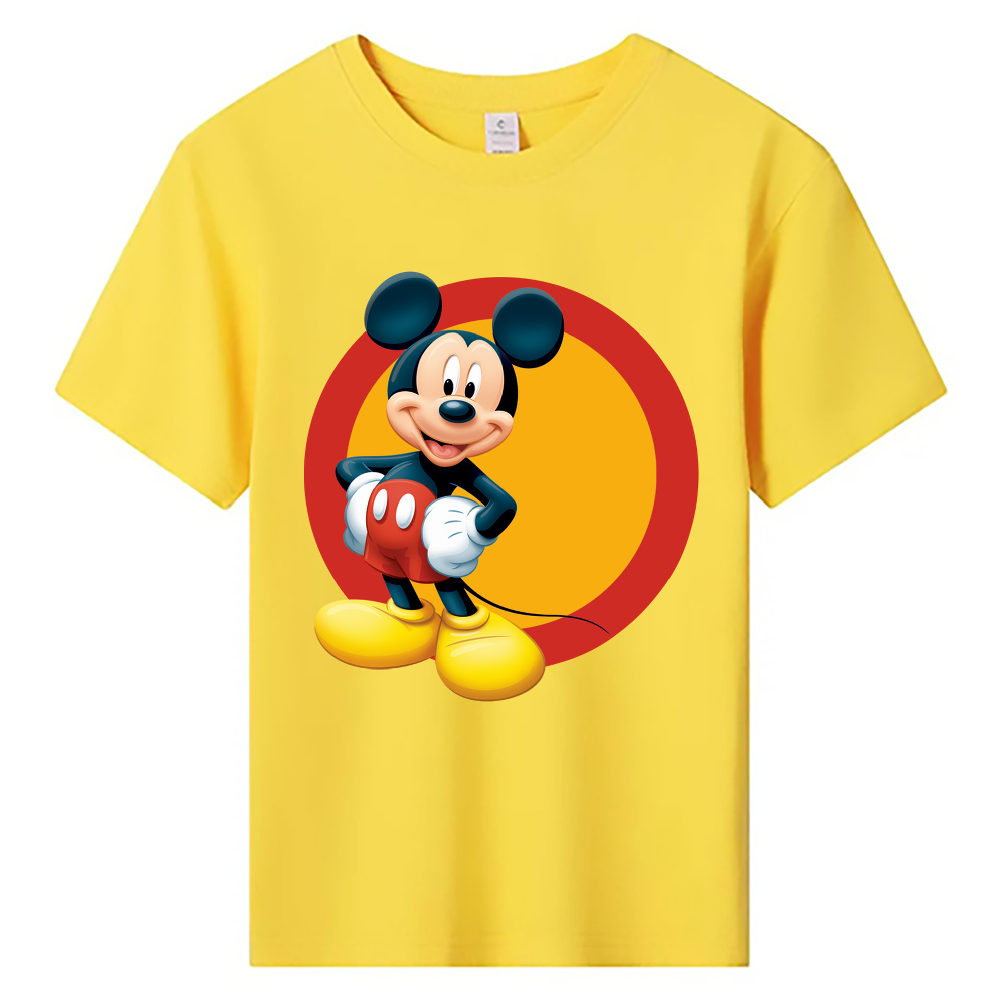 ミッキーマウス Mickey Mouse 綿100％キッズTシャツ（フロントプリント）