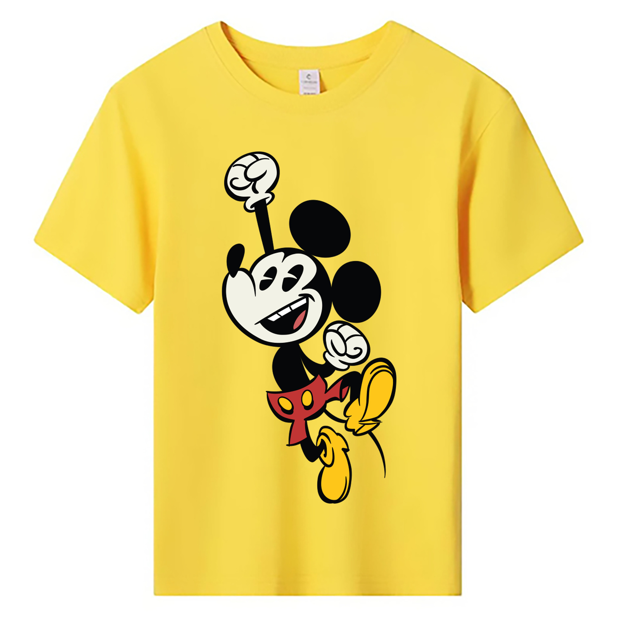 ミッキーマウス Mickey Mouse 綿100％キッズTシャツ（フロントプリント）
