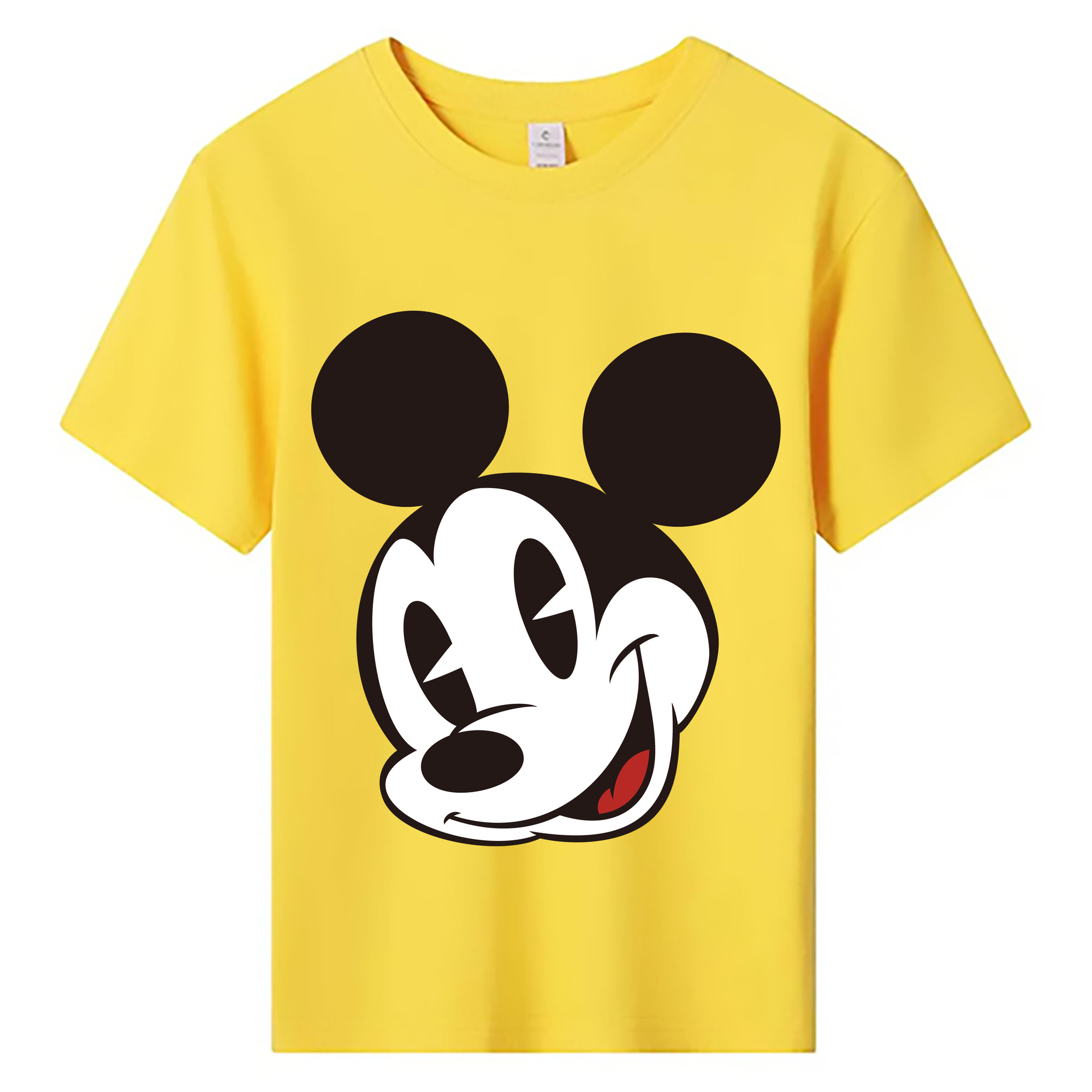 ミッキーマウス Mickey Mouse 綿100％キッズTシャツ（フロントプリント）