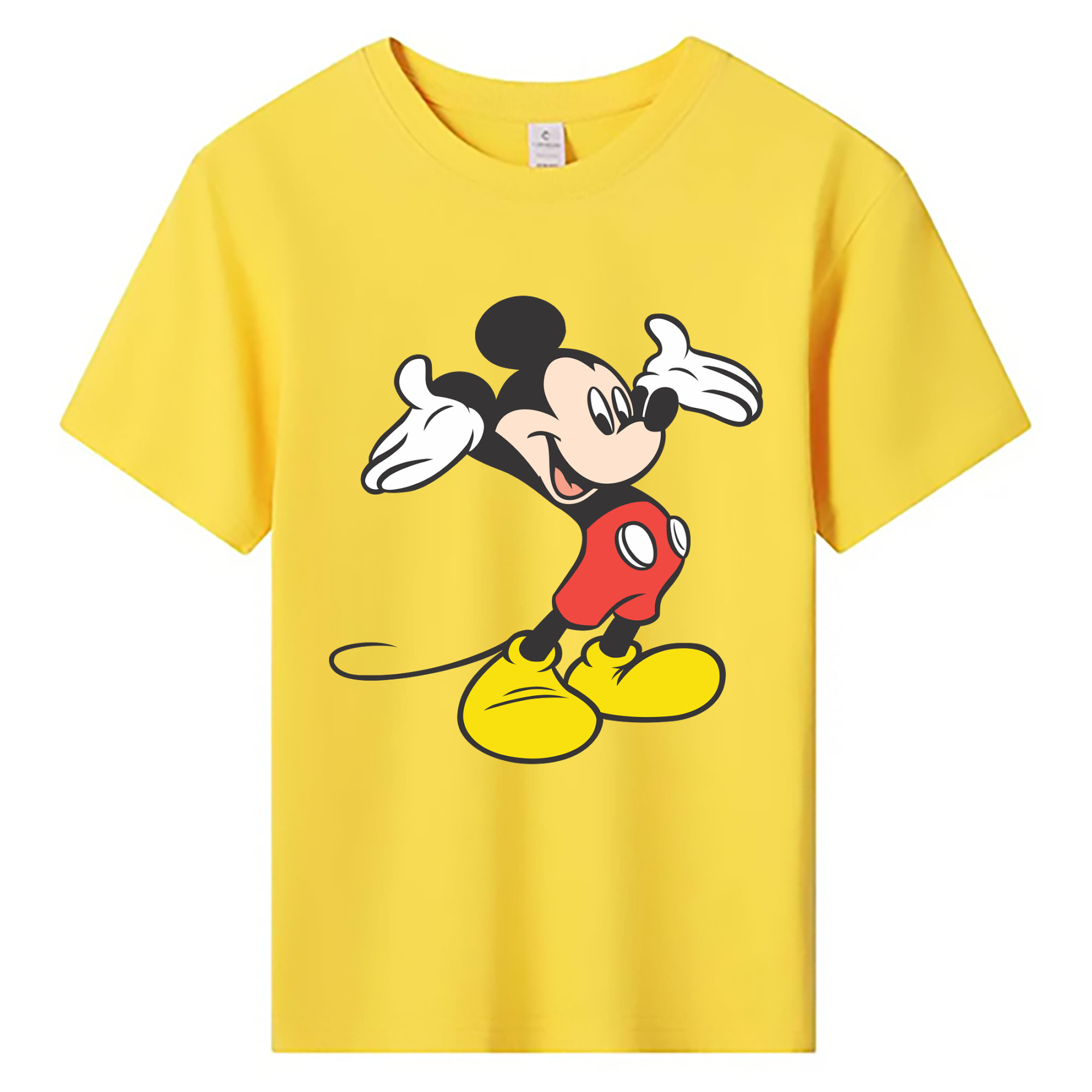ミッキーマウス Mickey Mouse 綿100％キッズTシャツ（フロントプリント）