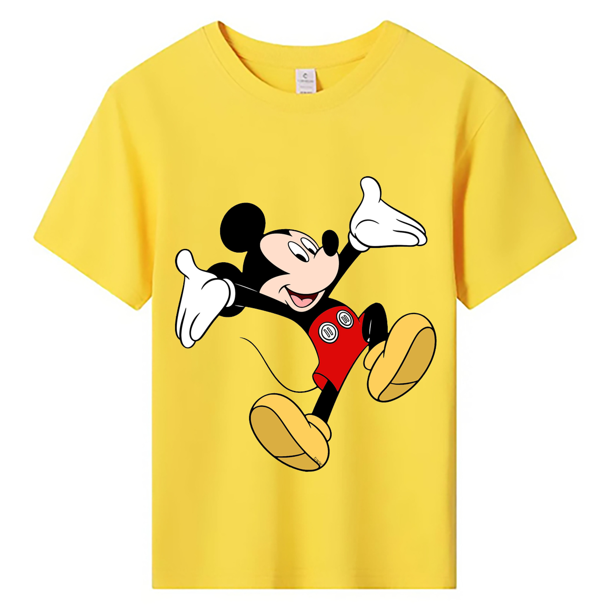 ミッキーマウス Mickey Mouse 綿100％キッズTシャツ（フロントプリント）
