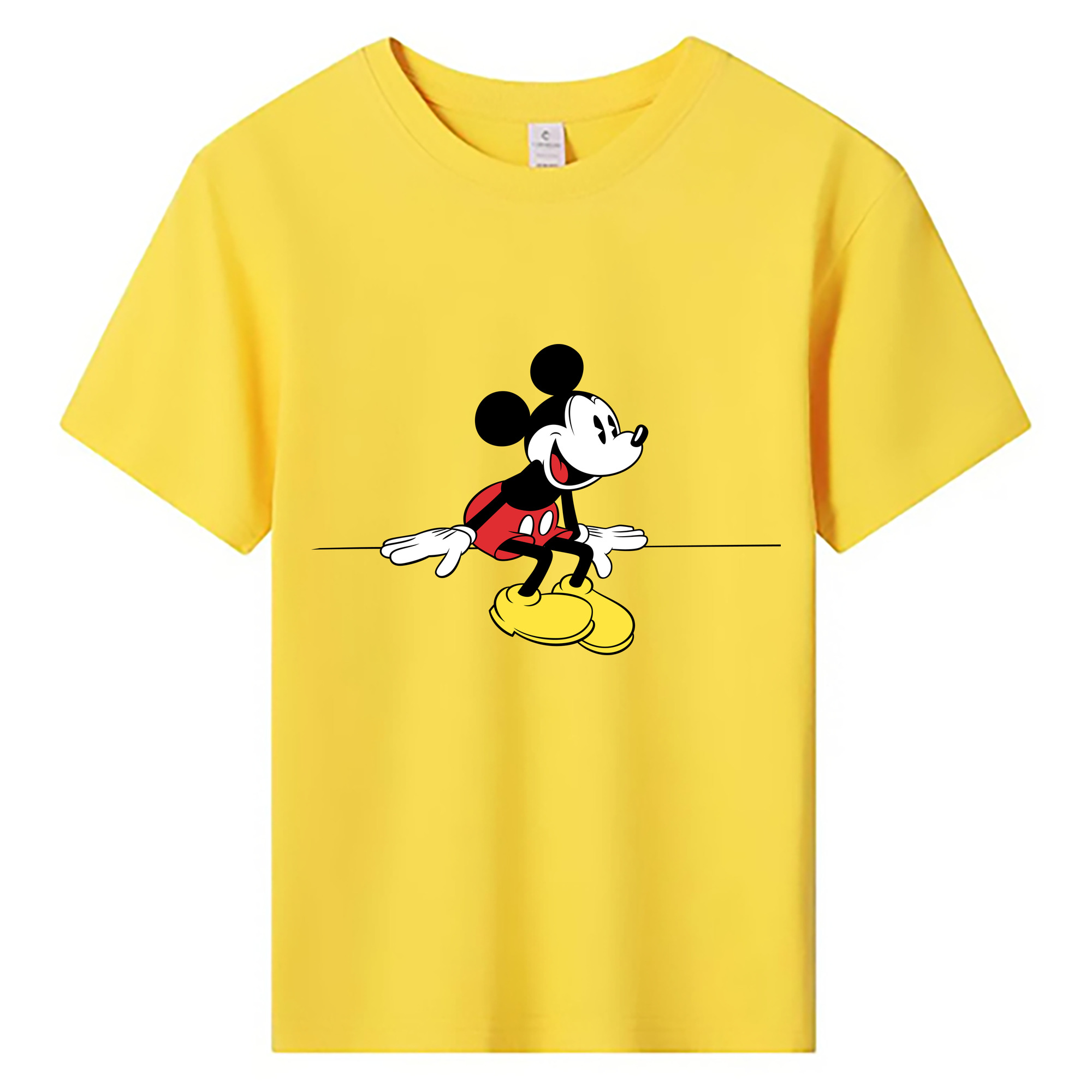 ミッキーマウス Mickey Mouse 綿100％キッズTシャツ（フロントプリント）