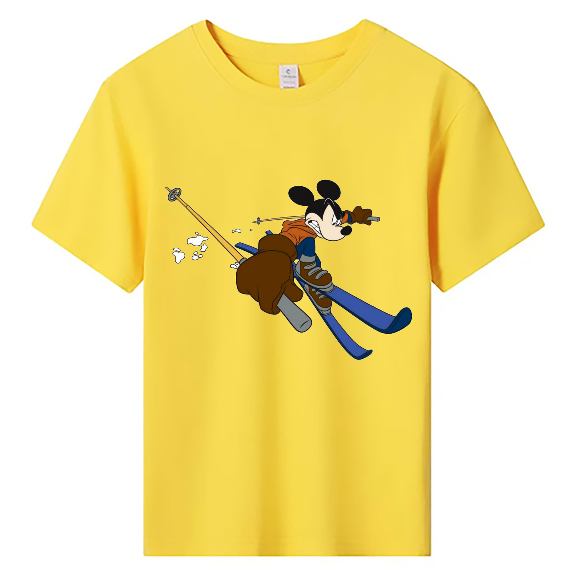 ミッキーマウス Mickey Mouse 綿100％キッズTシャツ（フロントプリント）