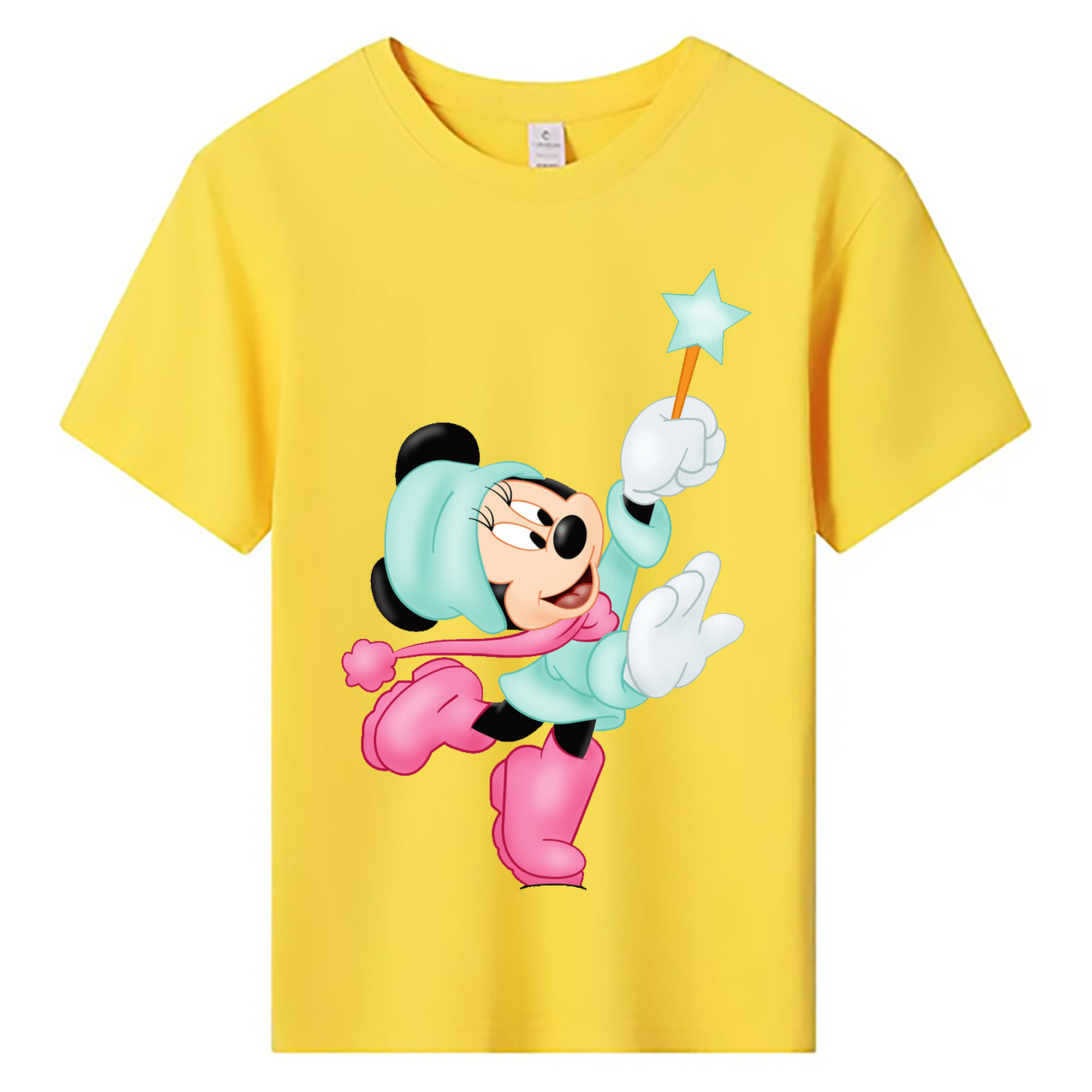 ミッキーマウス Mickey Mouse 綿100％キッズTシャツ（フロントプリント）