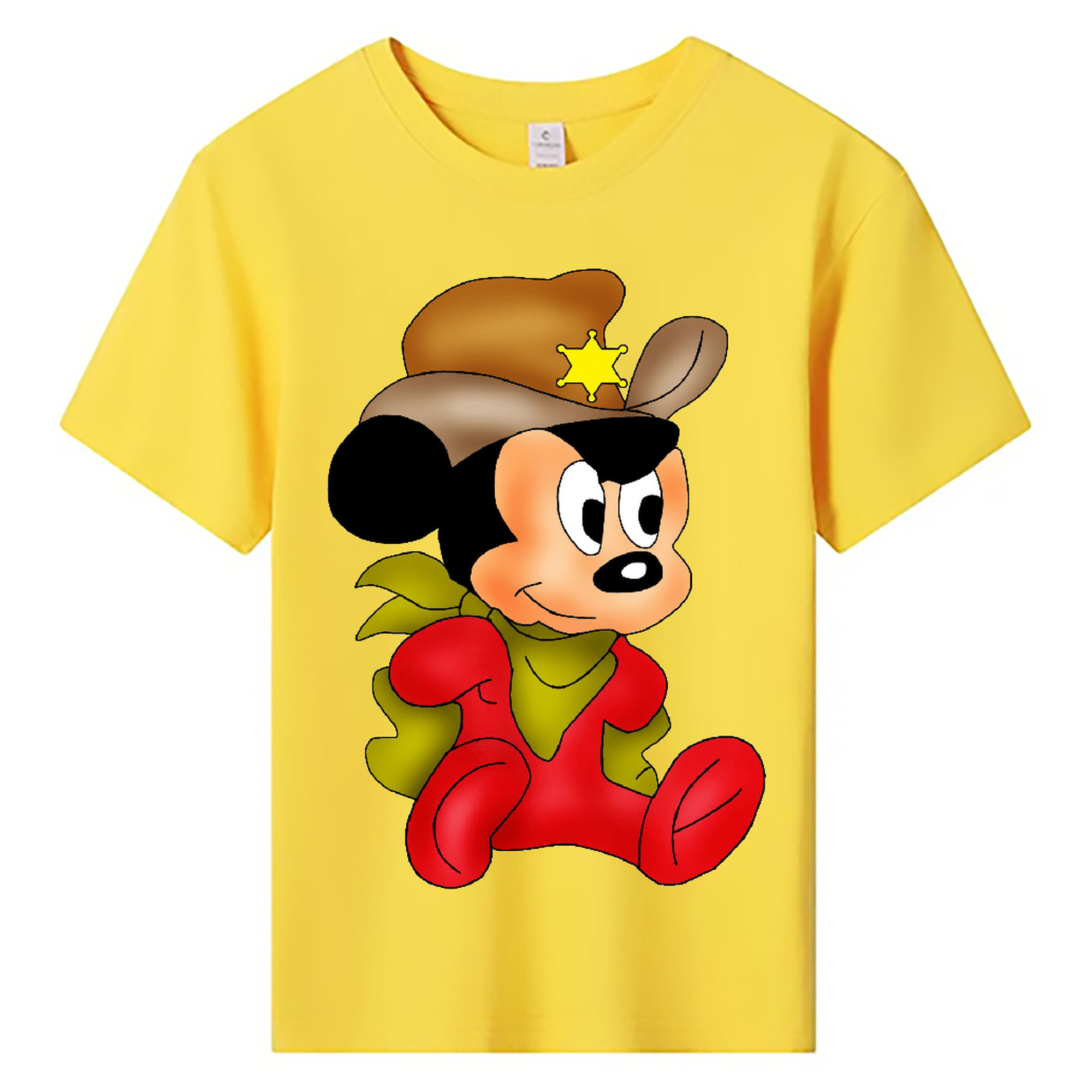 ミッキーマウス Mickey Mouse 綿100％キッズTシャツ（フロントプリント）