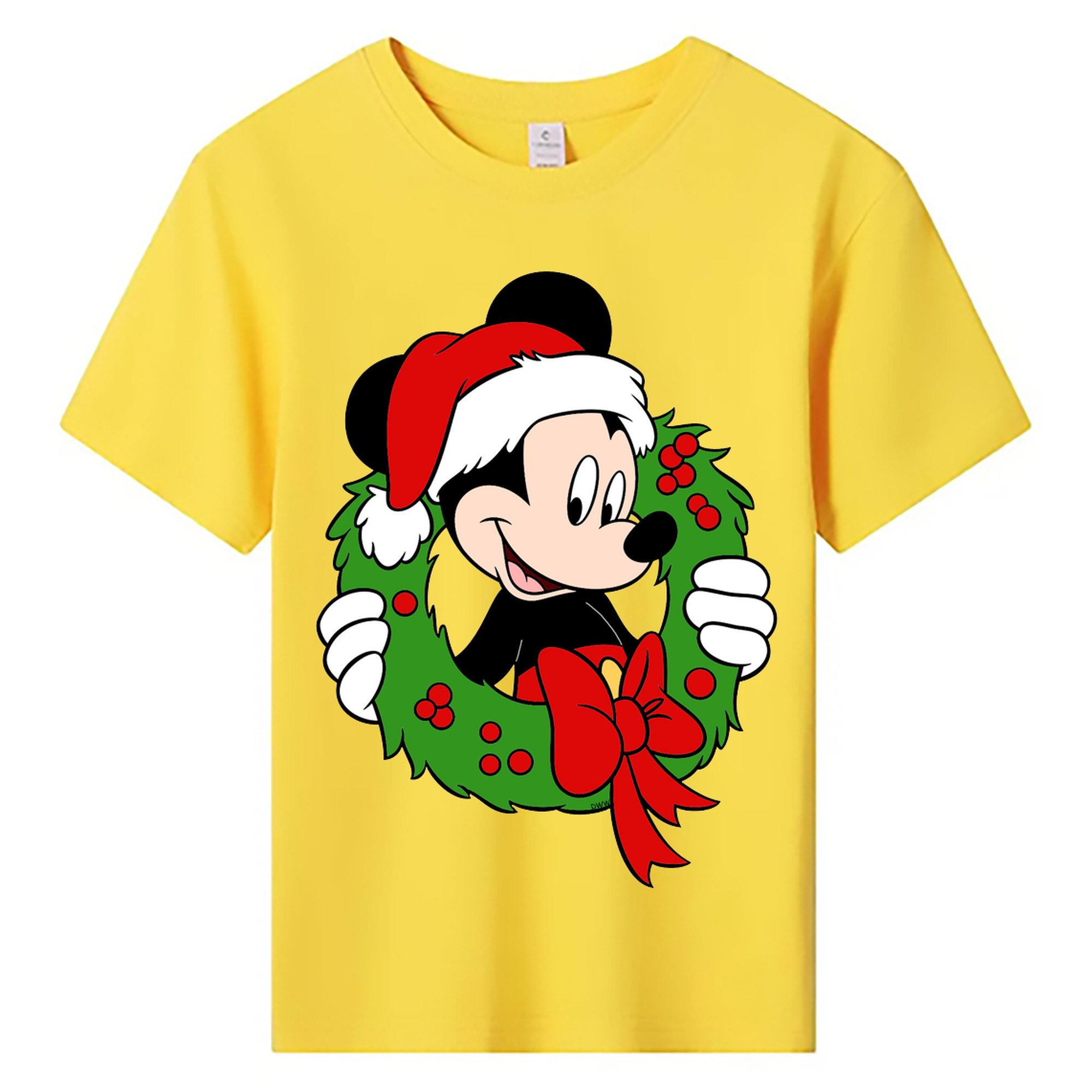 ミッキーマウス Mickey Mouse 綿100％キッズTシャツ（フロントプリント）