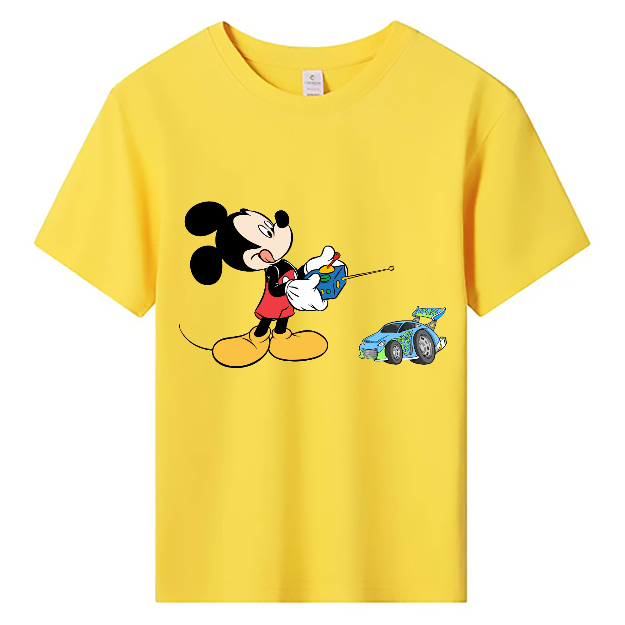 ミッキーマウス Mickey Mouse 綿100％キッズTシャツ（フロントプリント）