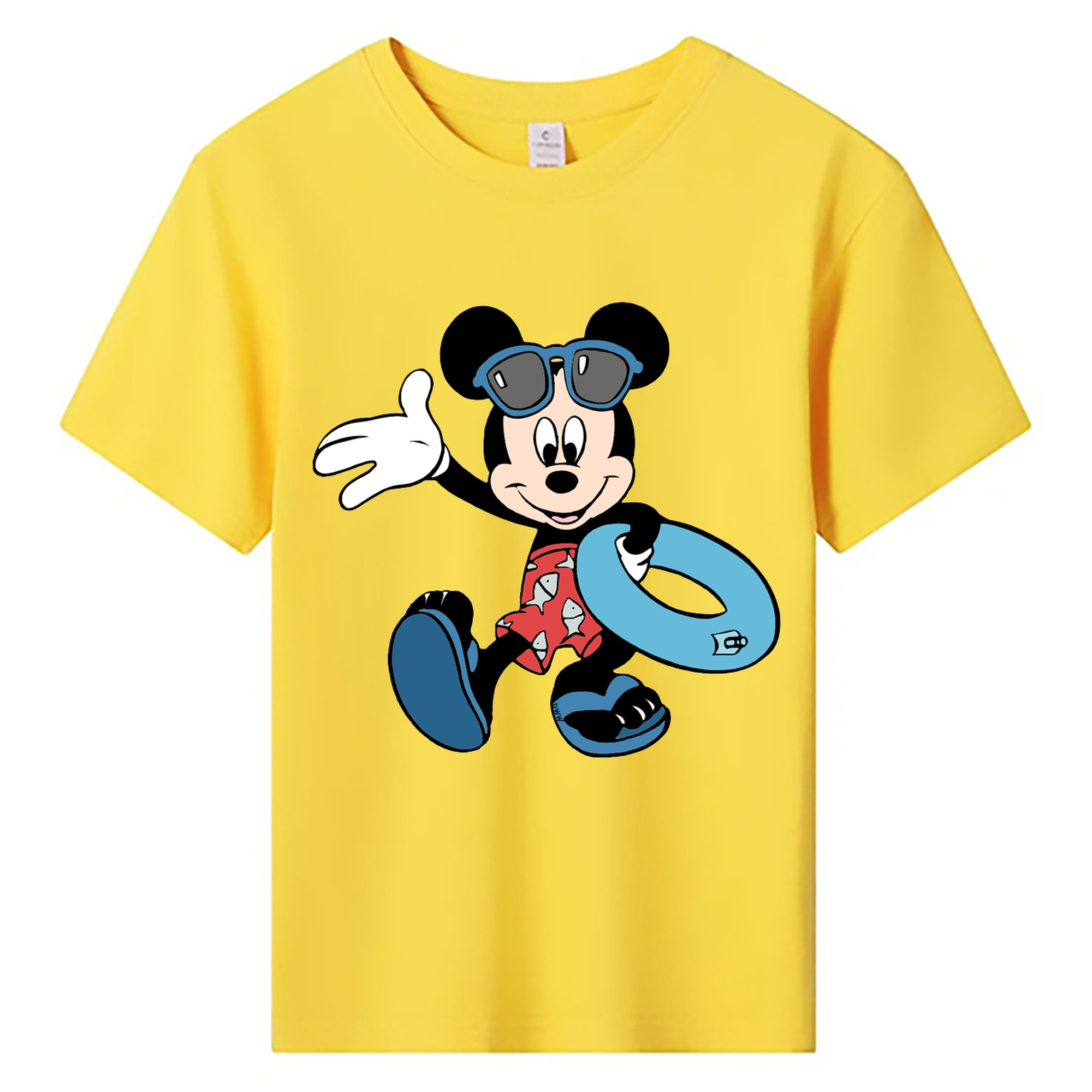 ミッキーマウス Mickey Mouse 綿100％キッズTシャツ（フロントプリント）