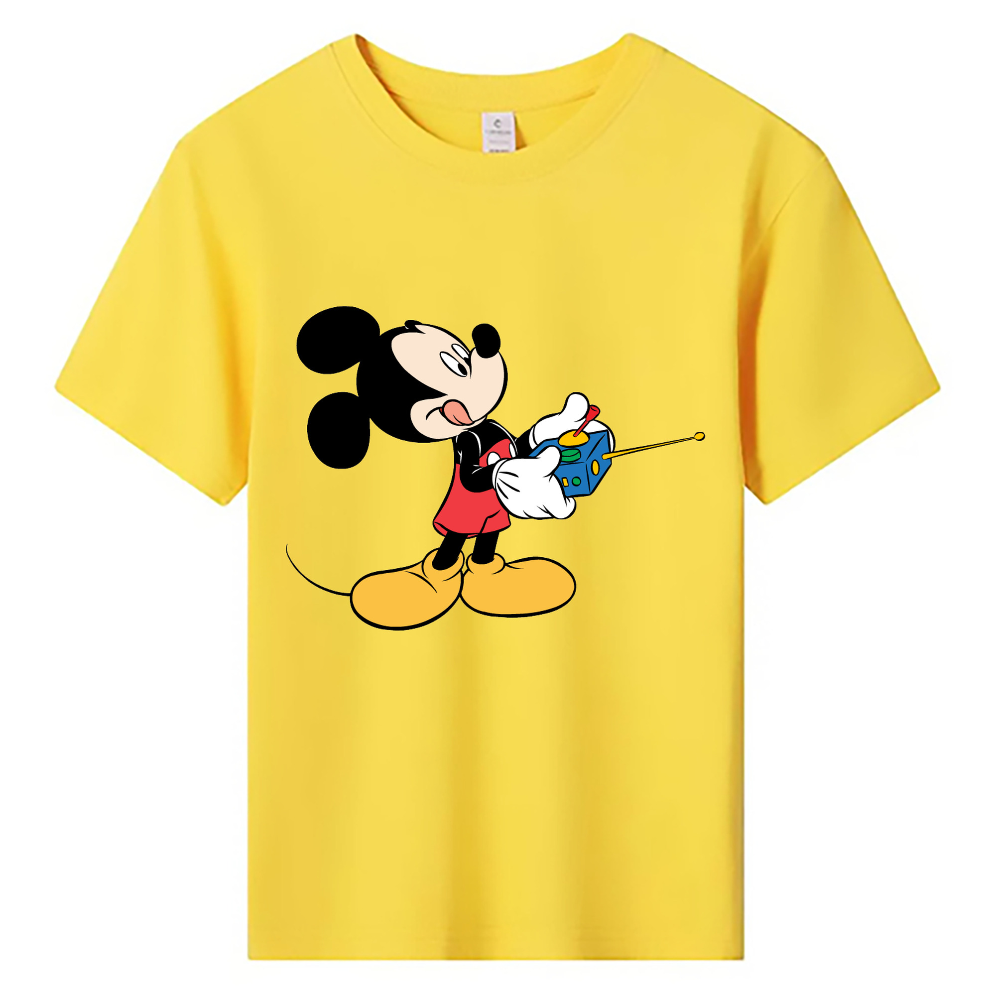 ミッキーマウス Mickey Mouse 綿100％キッズTシャツ（フロントプリント）