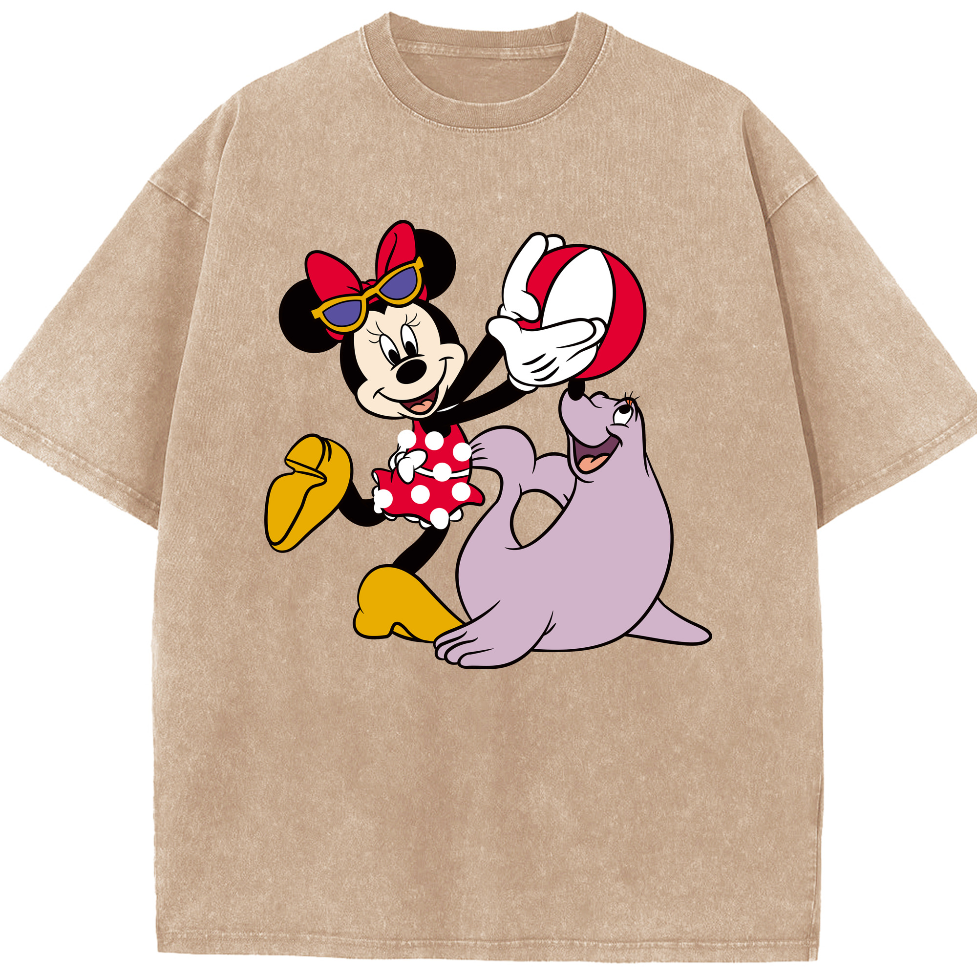 （画像用） ミッキーマウス Mickey Mouse 綿100% ヴィンテージ風 半袖Tシャツ（フロントプリント）