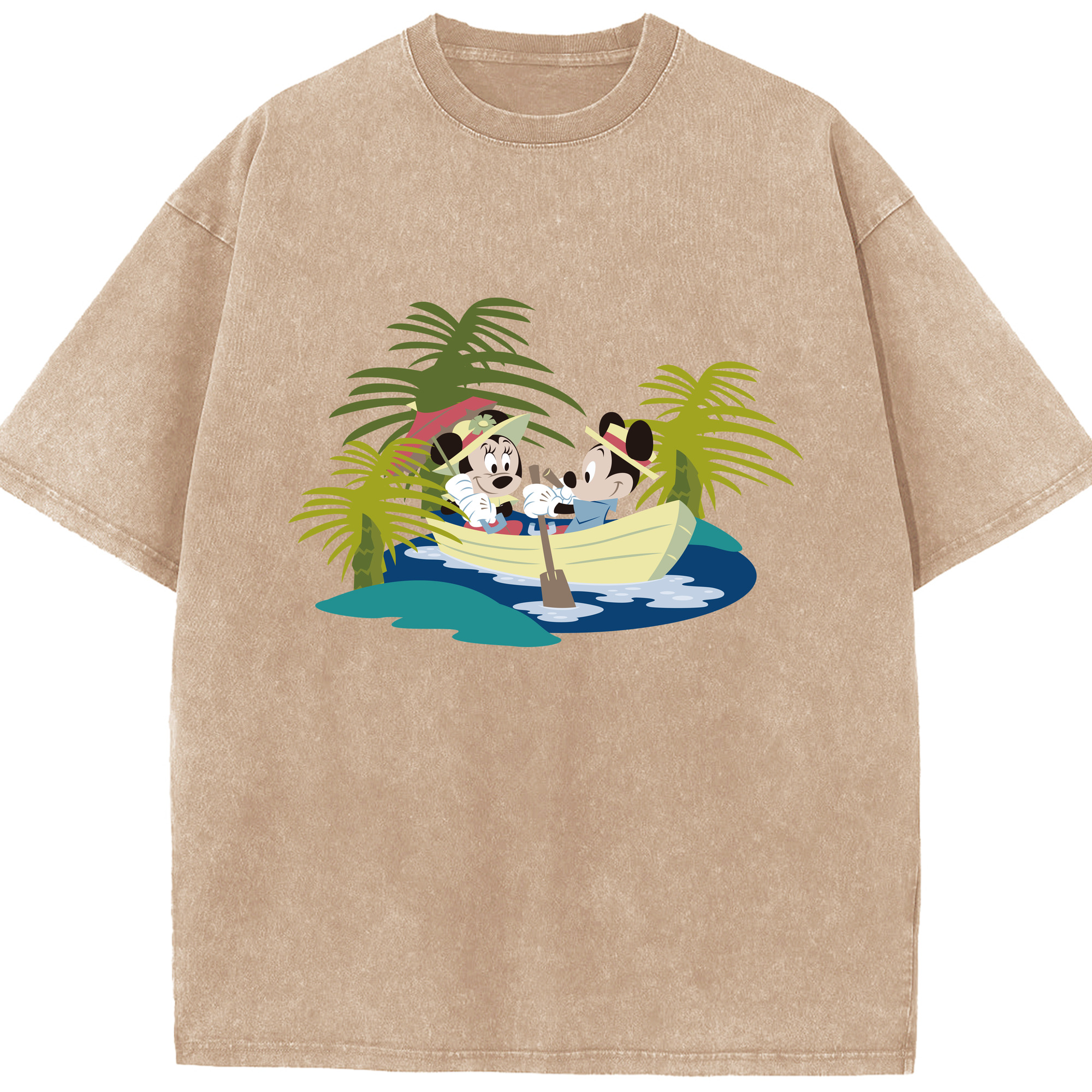 （画像用） ミッキーマウス Mickey Mouse 綿100% ヴィンテージ風 半袖Tシャツ（フロントプリント）