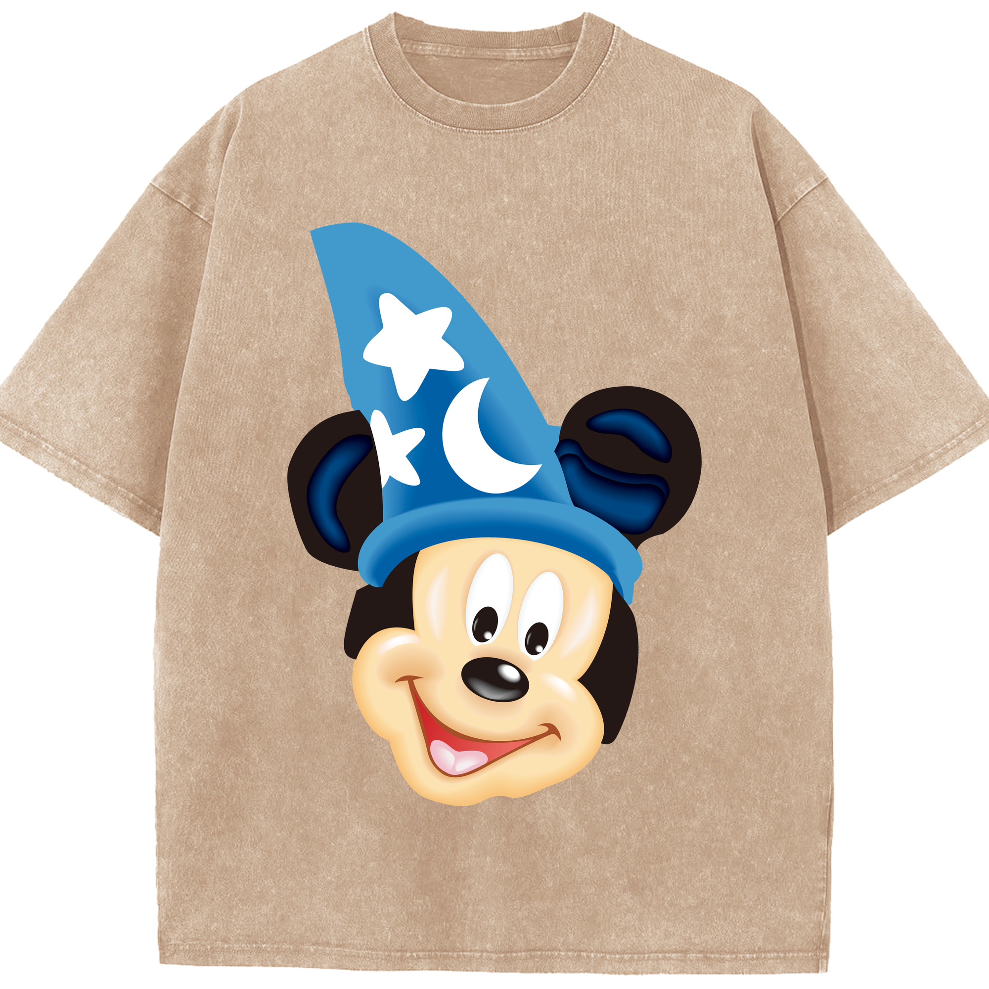 （画像用） ミッキーマウス Mickey Mouse 綿100% ヴィンテージ風 半袖Tシャツ（フロントプリント）
