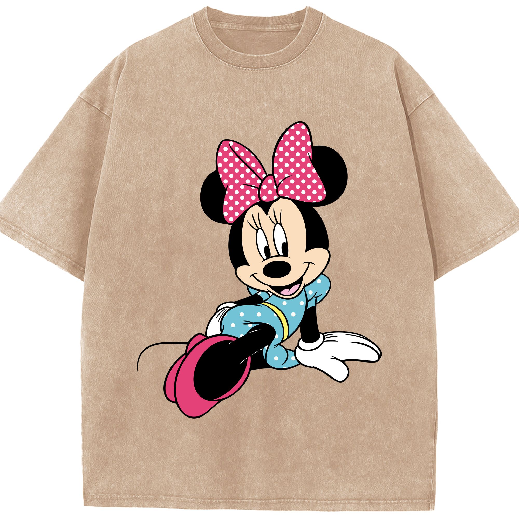 （画像用） ミッキーマウス Mickey Mouse 綿100% ヴィンテージ風 半袖Tシャツ（フロントプリント）