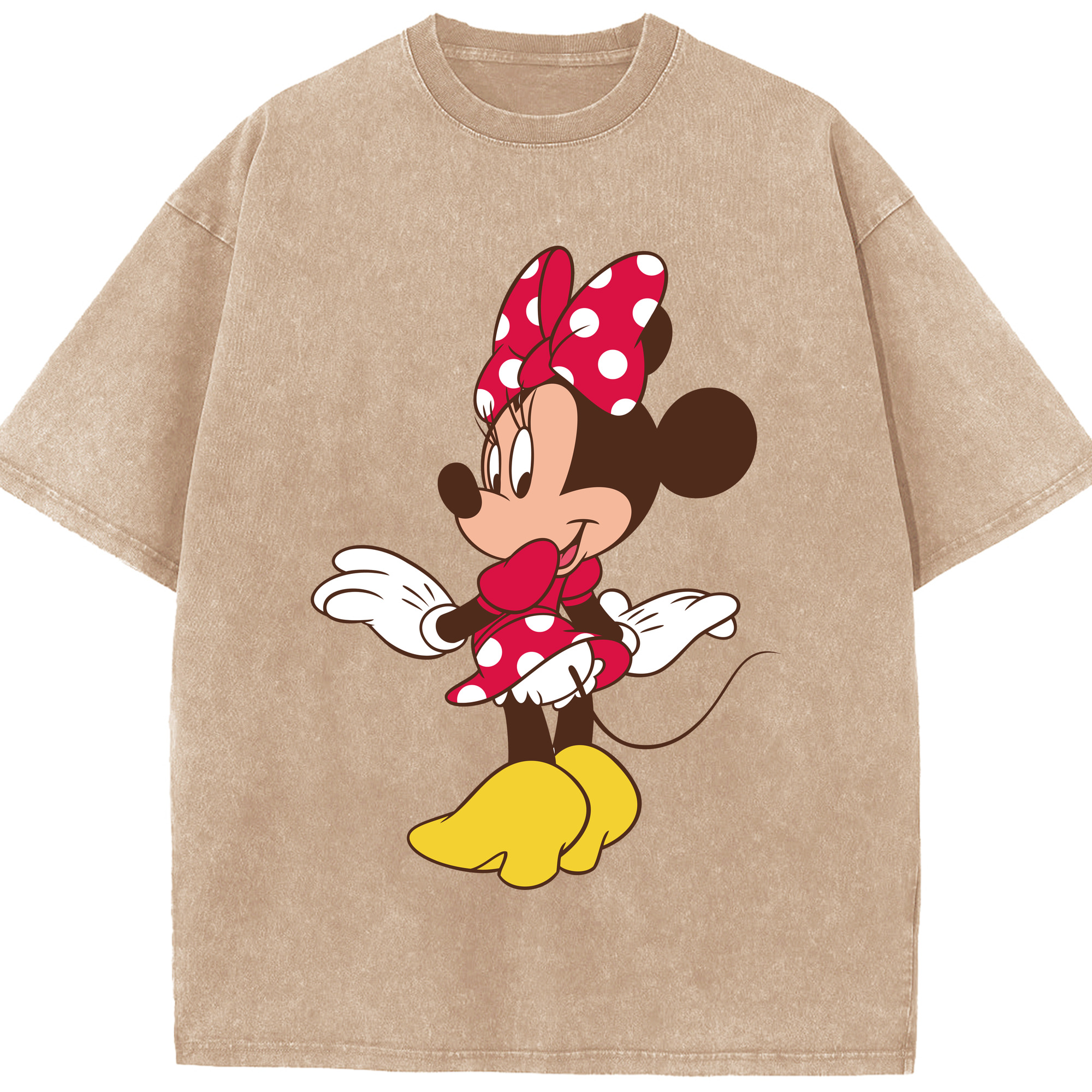 （画像用） ミッキーマウス Mickey Mouse 綿100% ヴィンテージ風 半袖Tシャツ（フロントプリント）