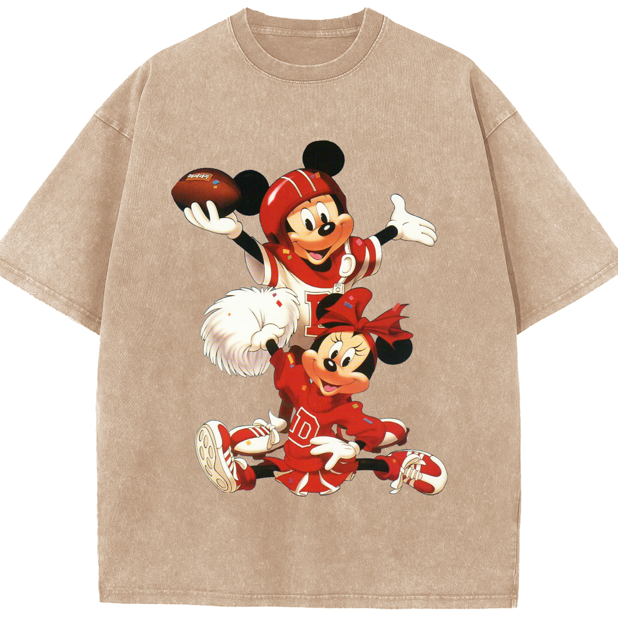 （画像用） ミッキーマウス Mickey Mouse 綿100% ヴィンテージ風 半袖Tシャツ（フロントプリント）