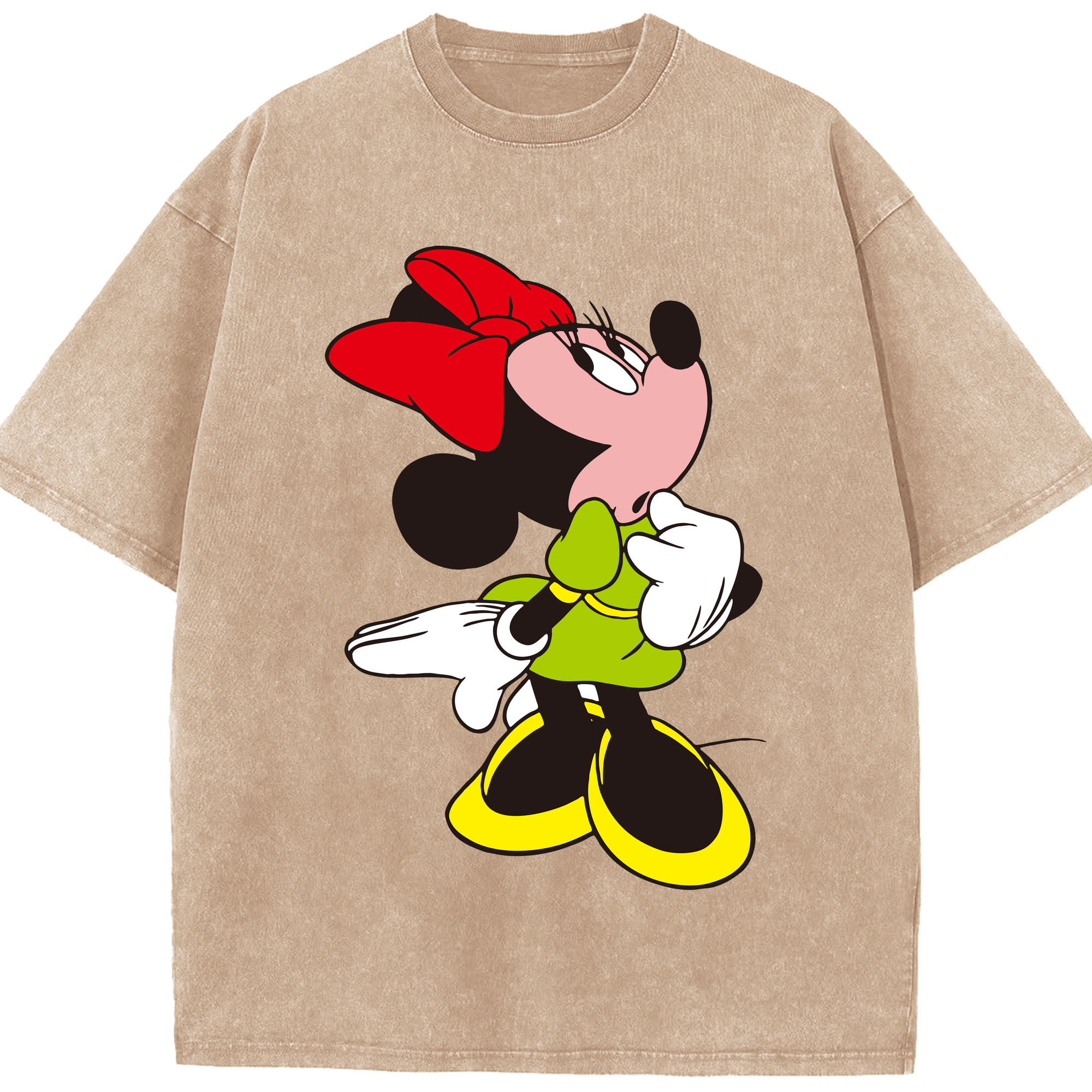 （画像用） ミッキーマウス Mickey Mouse 綿100% ヴィンテージ風 半袖Tシャツ（フロントプリント）