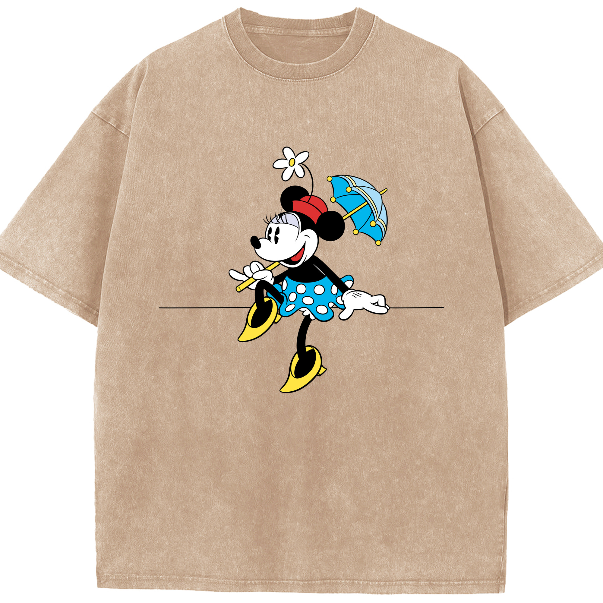 （画像用） ミッキーマウス Mickey Mouse 綿100% ヴィンテージ風 半袖Tシャツ（フロントプリント）