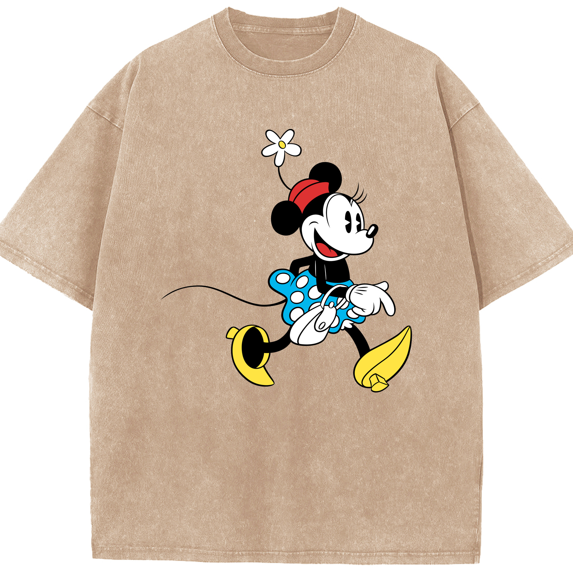 （画像用） ミッキーマウス Mickey Mouse 綿100% ヴィンテージ風 半袖Tシャツ（フロントプリント）