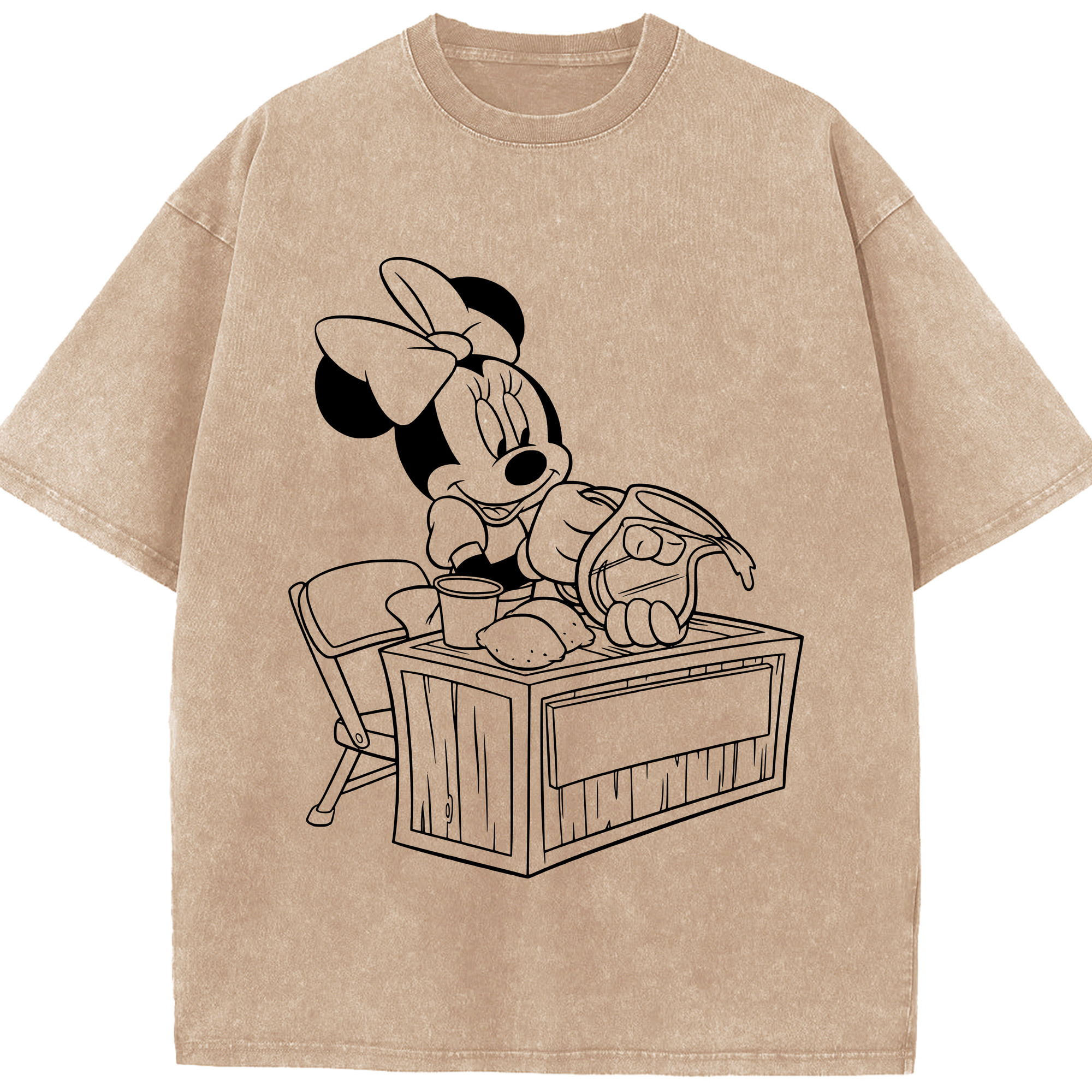 （画像用） ミッキーマウス Mickey Mouse 綿100% ヴィンテージ風 半袖Tシャツ（フロントプリント）