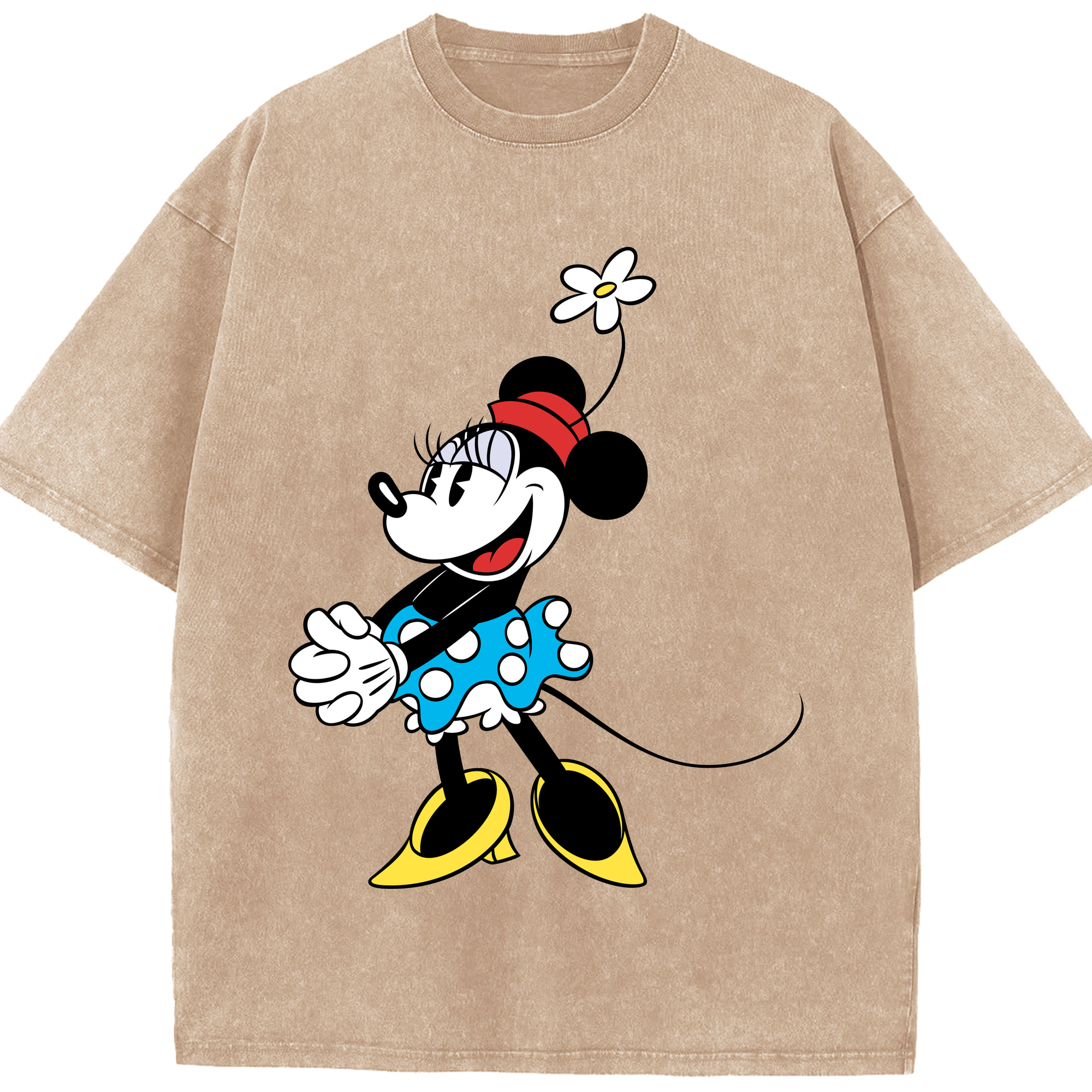 （画像用） ミッキーマウス Mickey Mouse 綿100% ヴィンテージ風 半袖Tシャツ（フロントプリント）