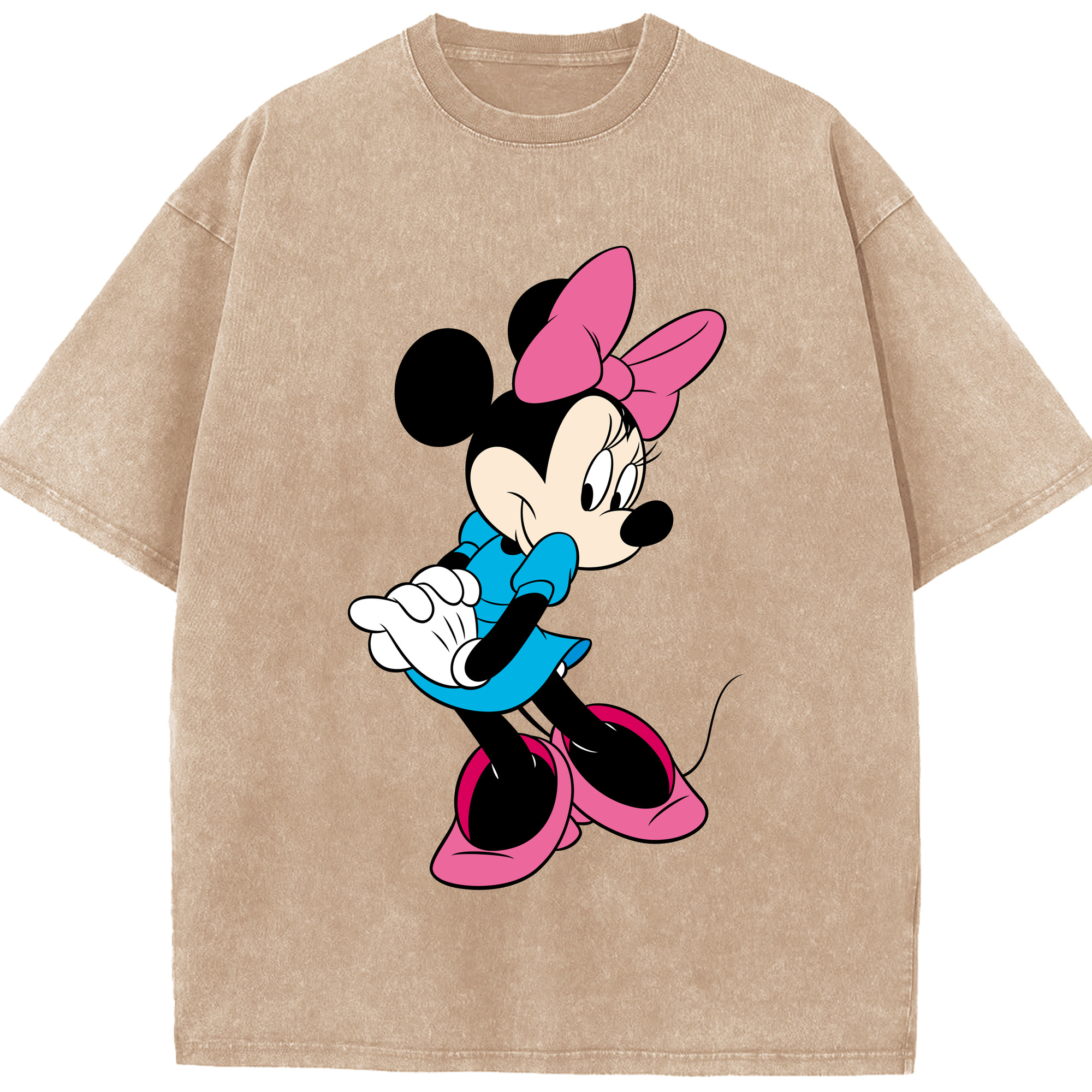 （画像用） ミッキーマウス Mickey Mouse 綿100% ヴィンテージ風 半袖Tシャツ（フロントプリント）