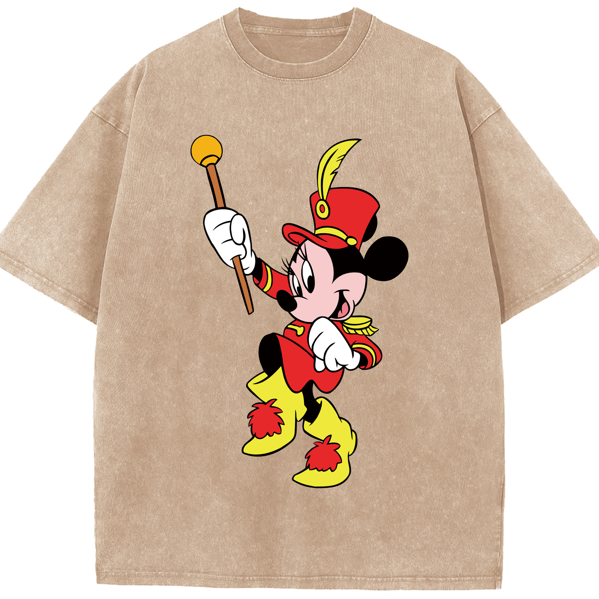 （画像用） ミッキーマウス Mickey Mouse 綿100% ヴィンテージ風 半袖Tシャツ（フロントプリント）