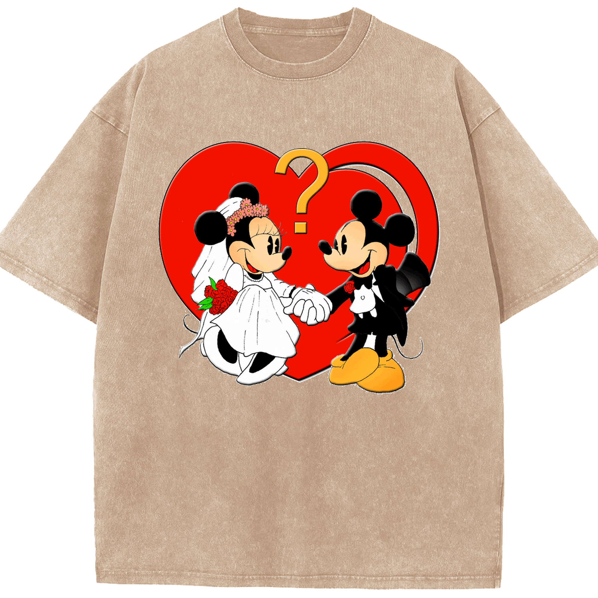 （画像用） ミッキーマウス Mickey Mouse 綿100% ヴィンテージ風 半袖Tシャツ（フロントプリント）