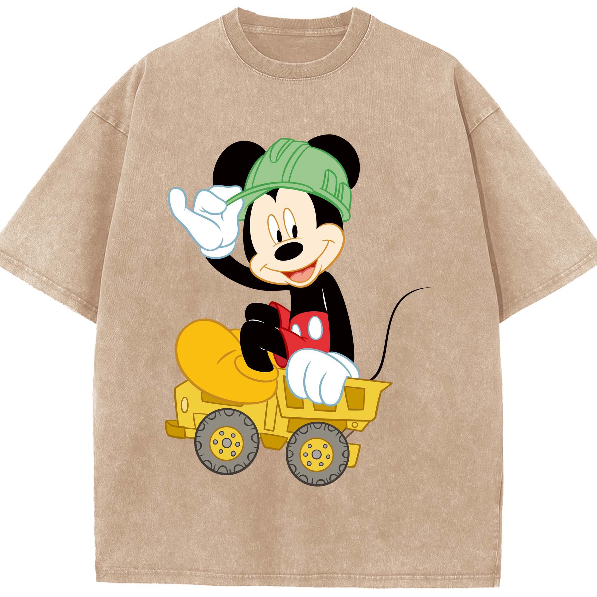（画像用） ミッキーマウス Mickey Mouse 綿100% ヴィンテージ風 半袖Tシャツ（フロントプリント）