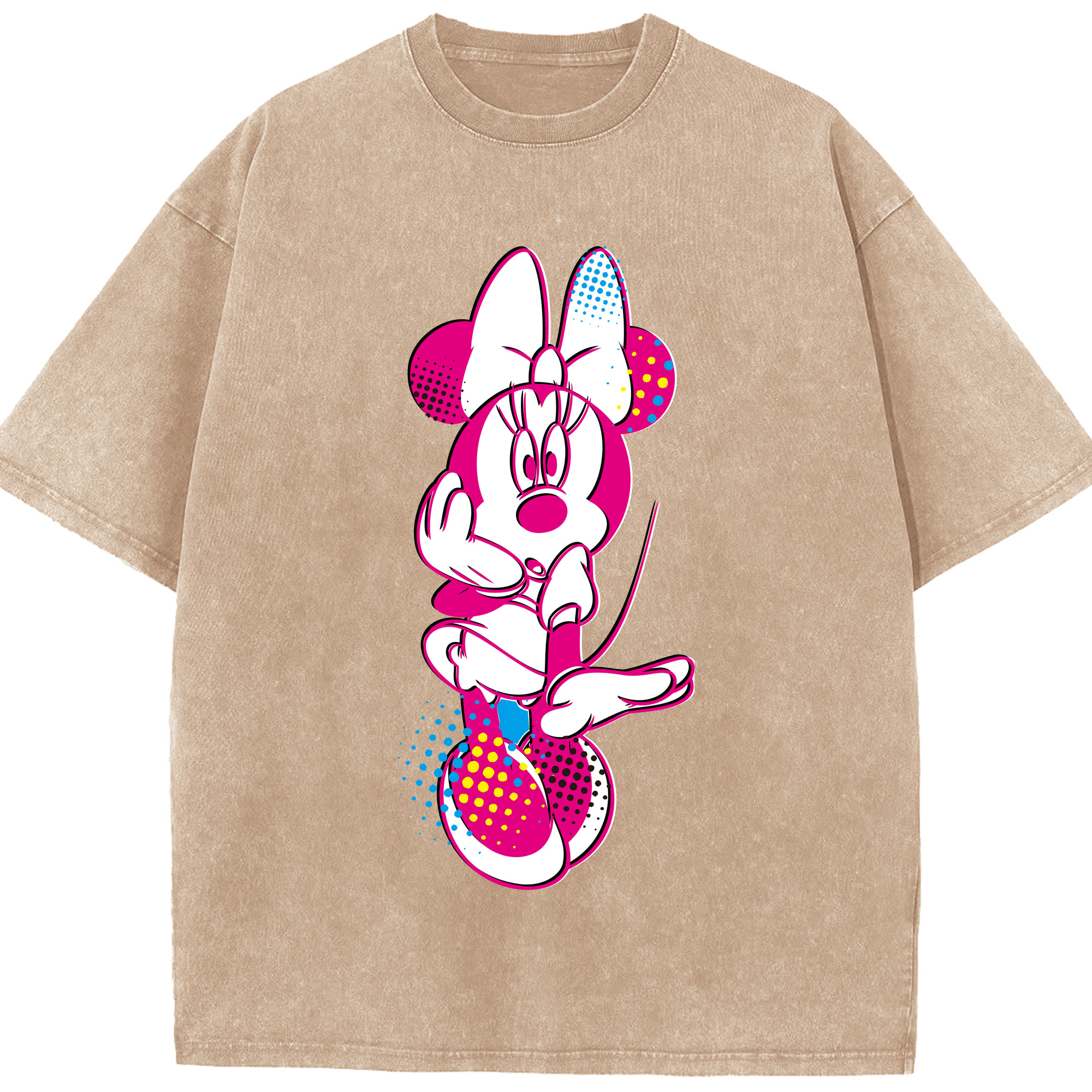 （画像用） ミッキーマウス Mickey Mouse 綿100% ヴィンテージ風 半袖Tシャツ（フロントプリント）