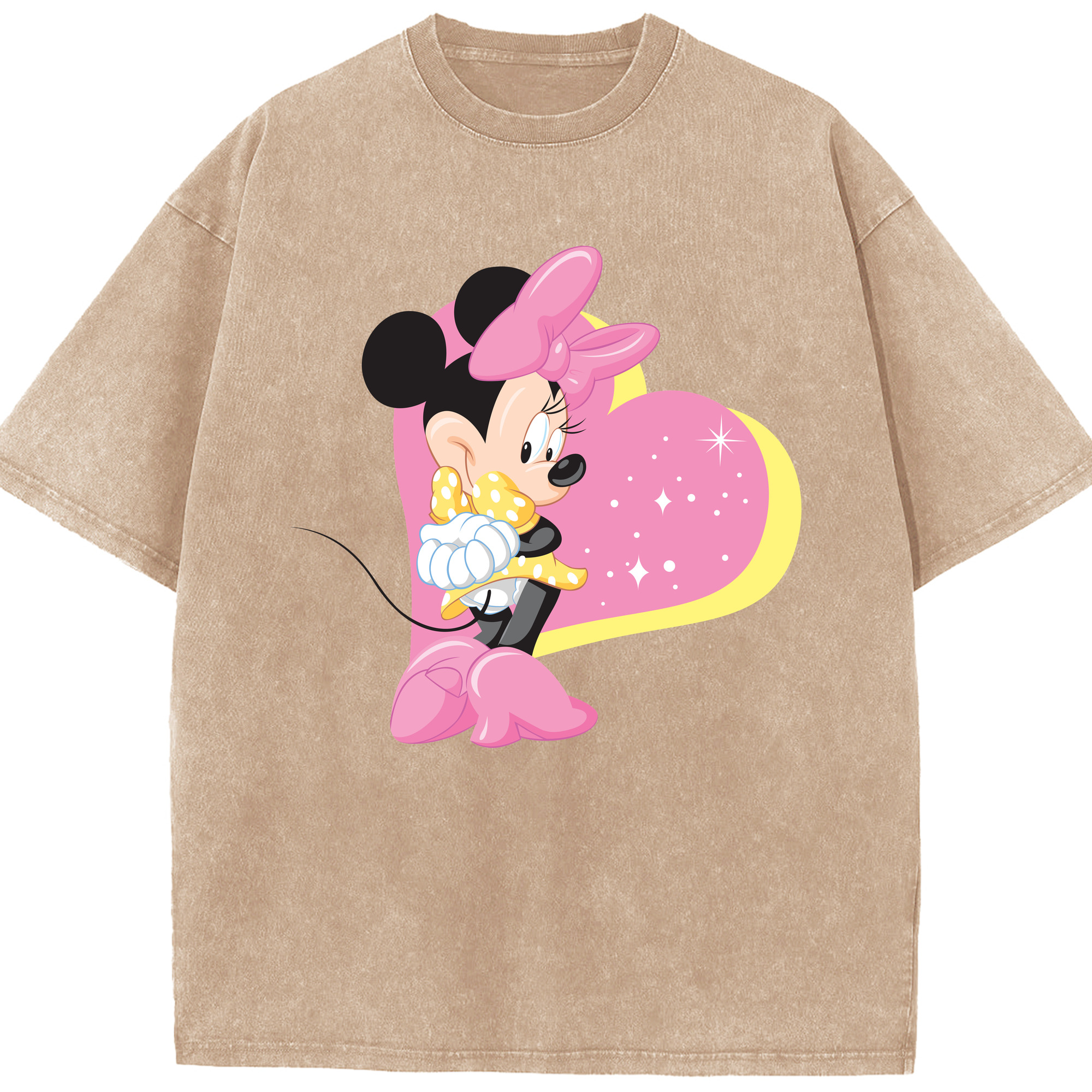 （画像用） ミッキーマウス Mickey Mouse 綿100% ヴィンテージ風 半袖Tシャツ（フロントプリント）