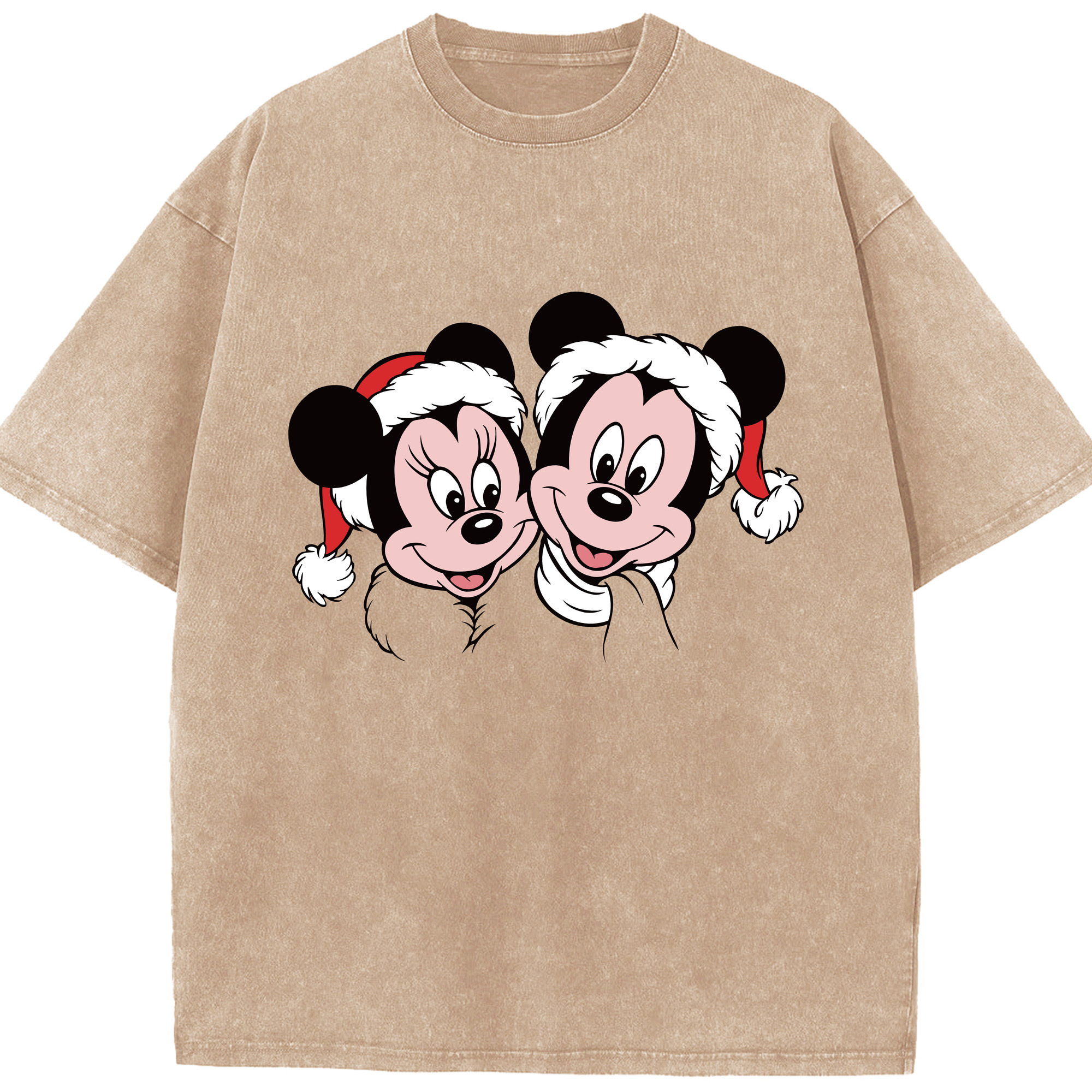 （画像用） ミッキーマウス Mickey Mouse 綿100% ヴィンテージ風 半袖Tシャツ（フロントプリント）